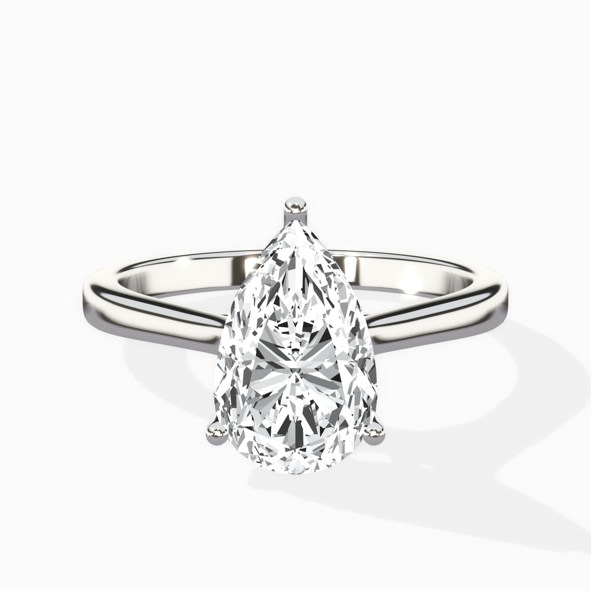 Floating Center Minimalist Solitaire Ring Engagement Ring - The Better Diamonds