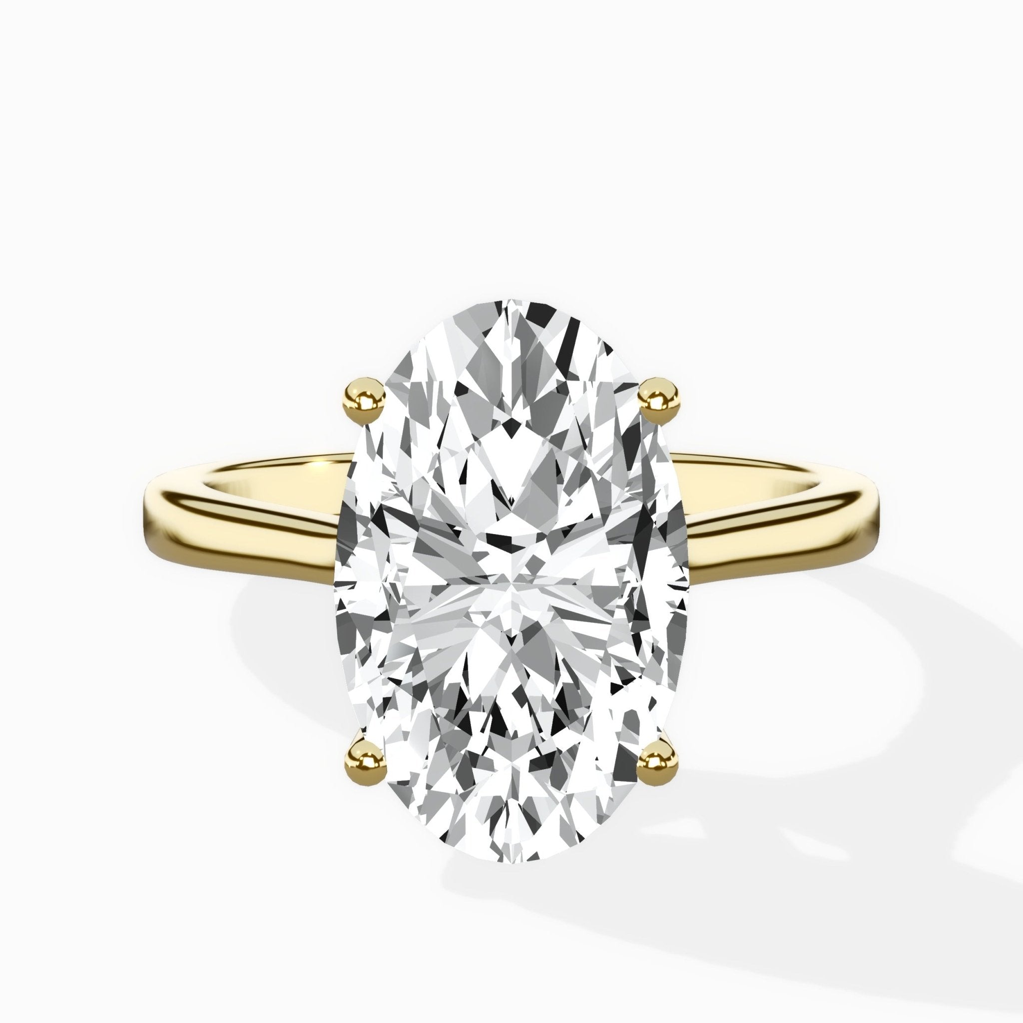 Floating Center Minimalist Solitaire Ring Engagement Ring - The Better Diamonds
