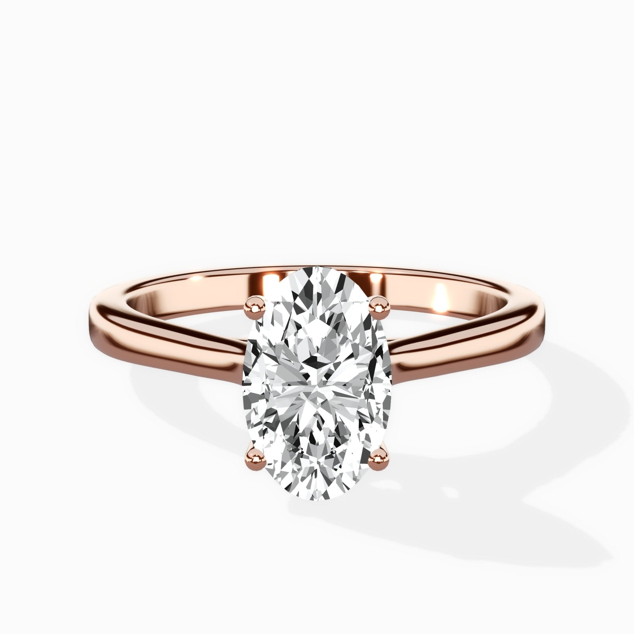 Floating Center Minimalist Solitaire Ring Engagement Ring - The Better Diamonds