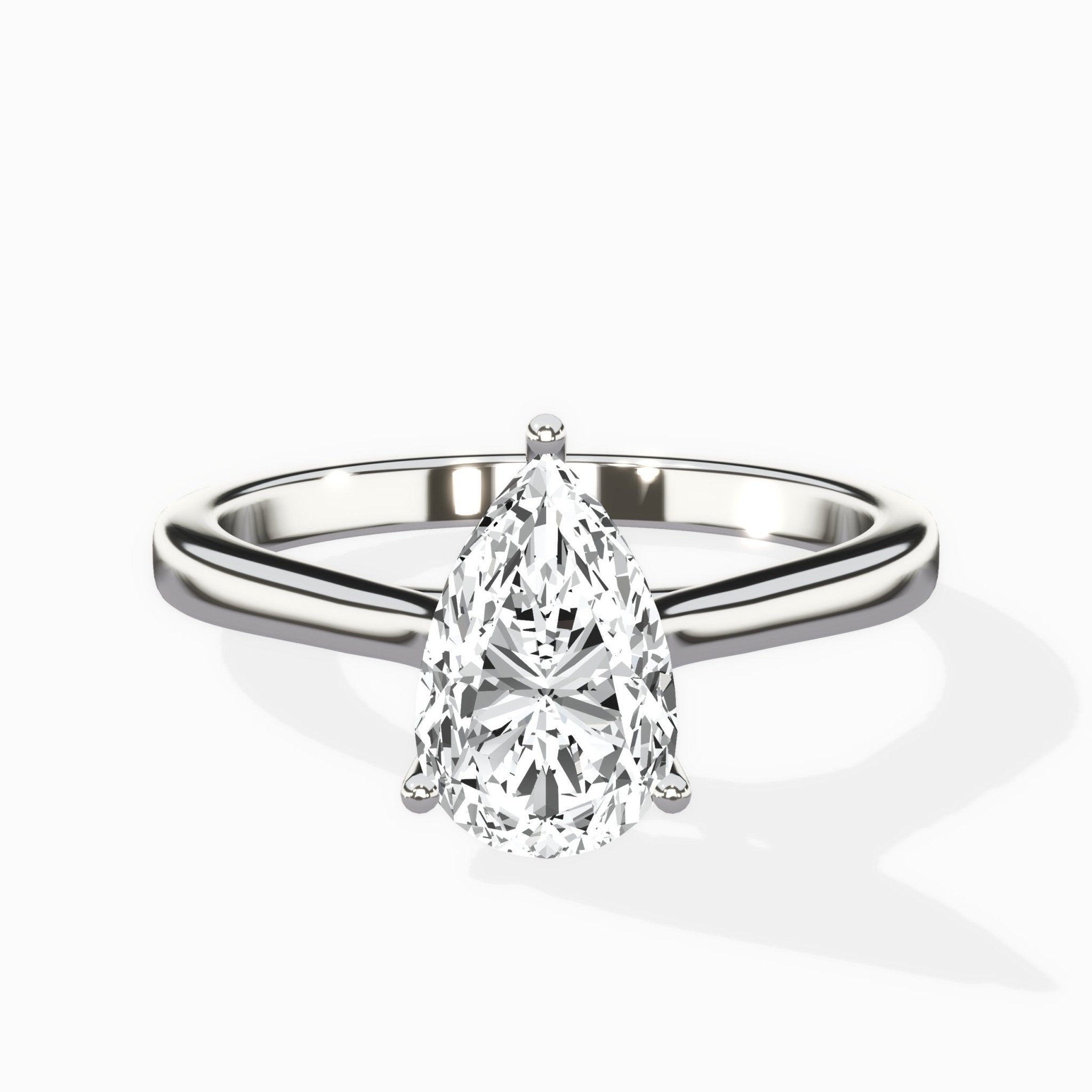 Floating Center Minimalist Solitaire Ring Engagement Ring - The Better Diamonds