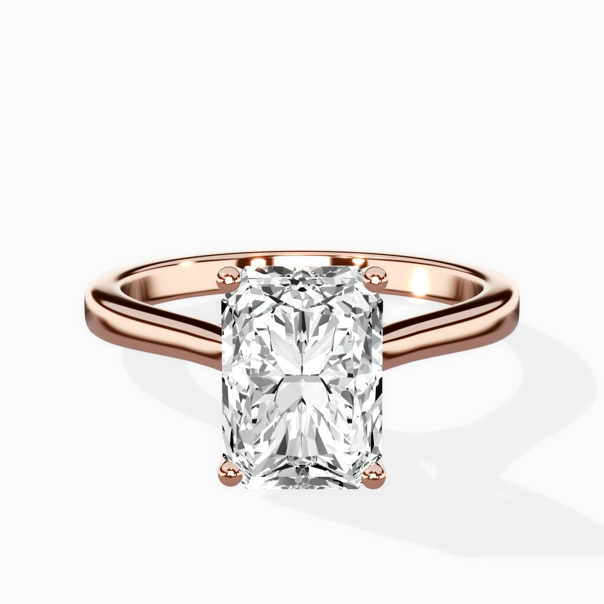 Floating Center Minimalist Solitaire Ring Engagement Ring - The Better Diamonds