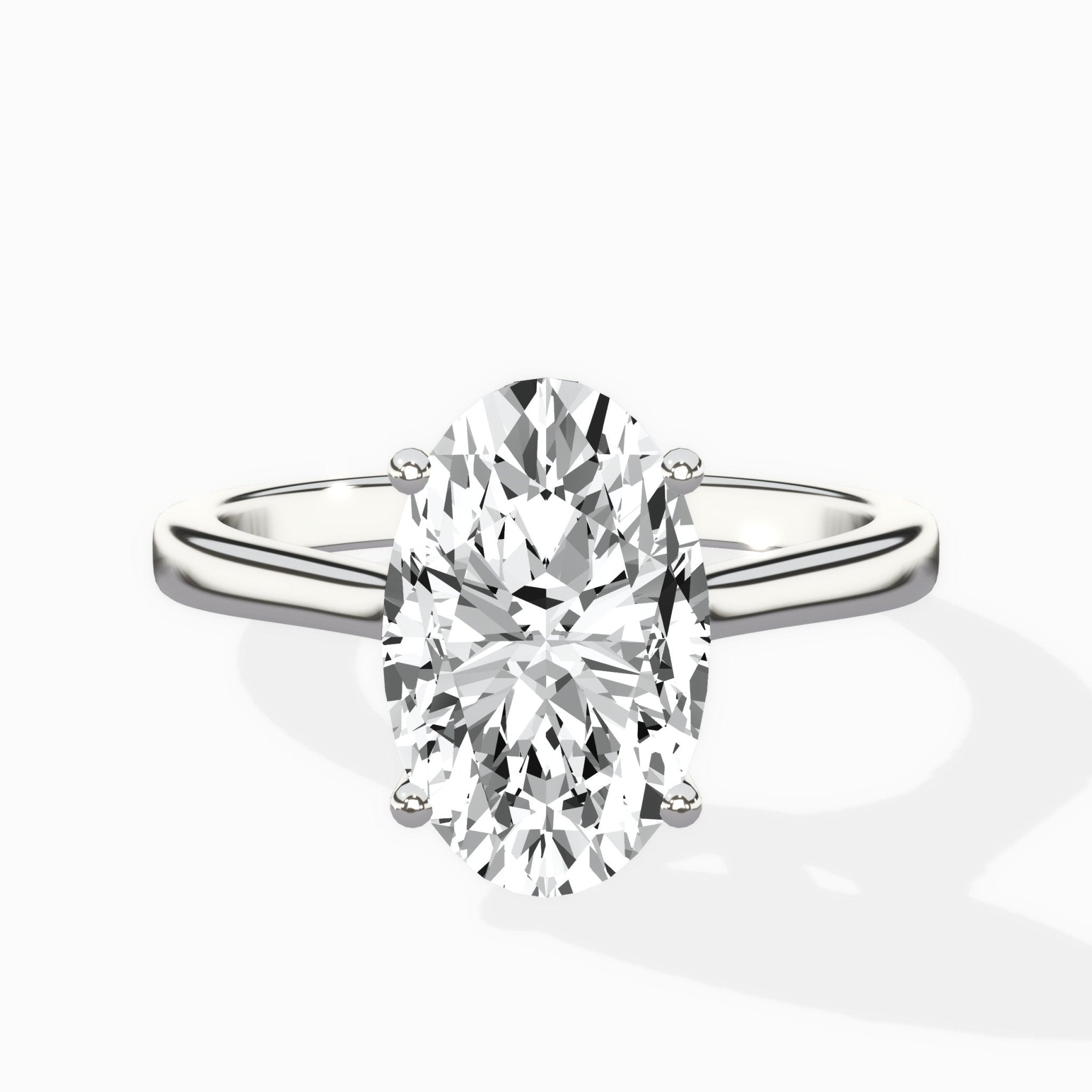 Floating Center Minimalist Solitaire Ring Engagement Ring - The Better Diamonds