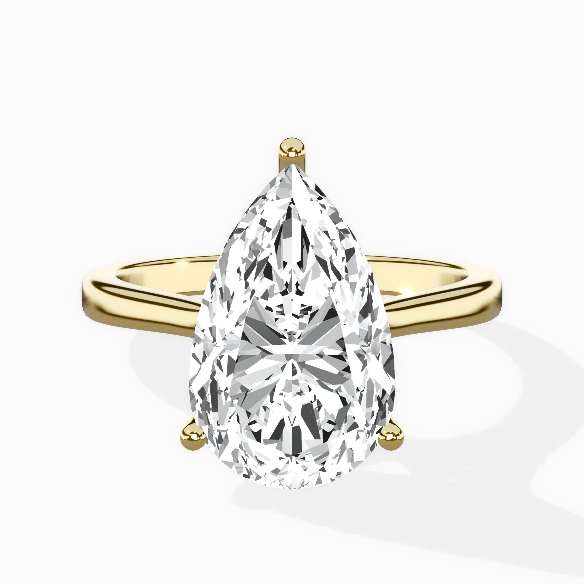 Floating Center Minimalist Solitaire Ring Engagement Ring - The Better Diamonds