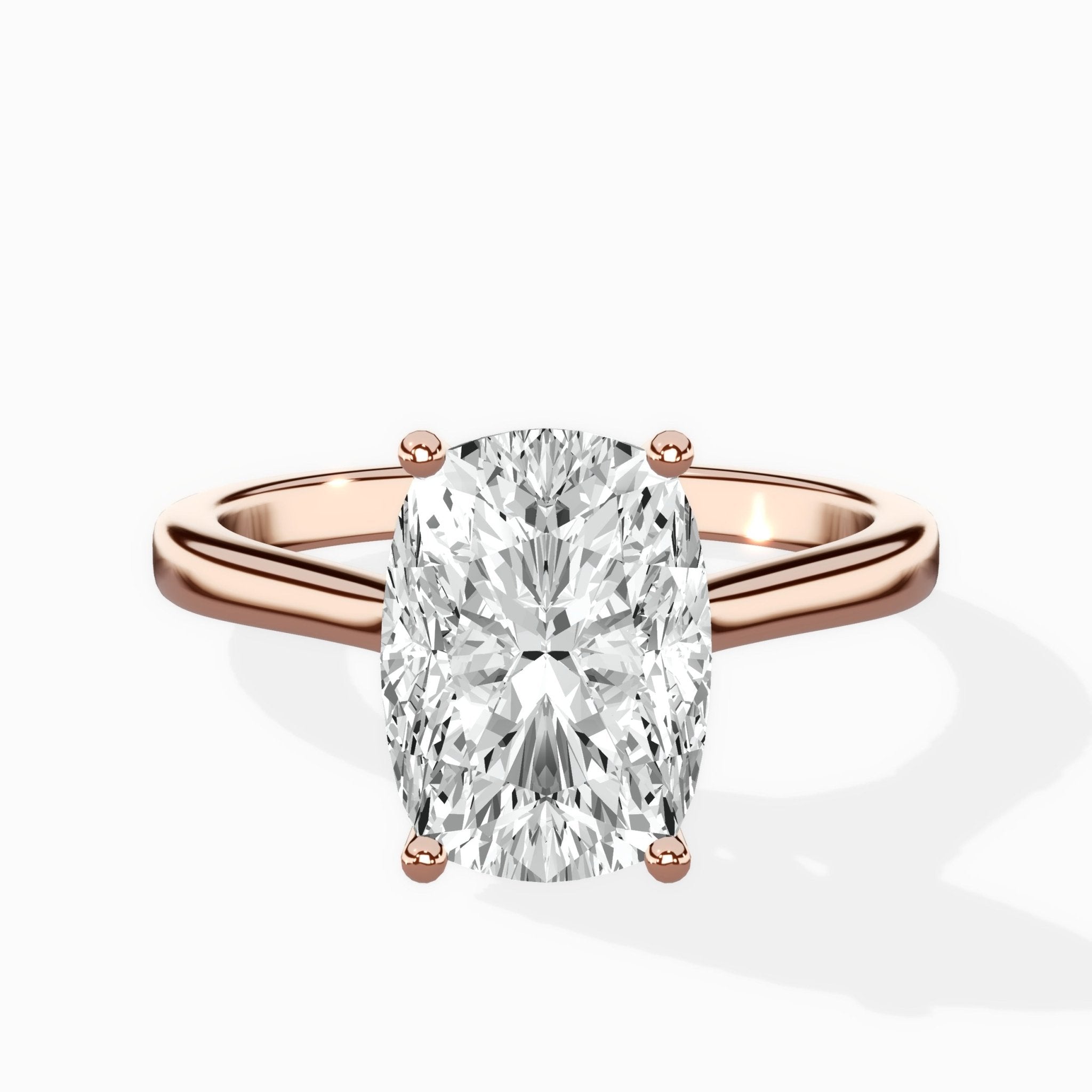 Floating Center Minimalist Solitaire Ring Engagement Ring - The Better Diamonds