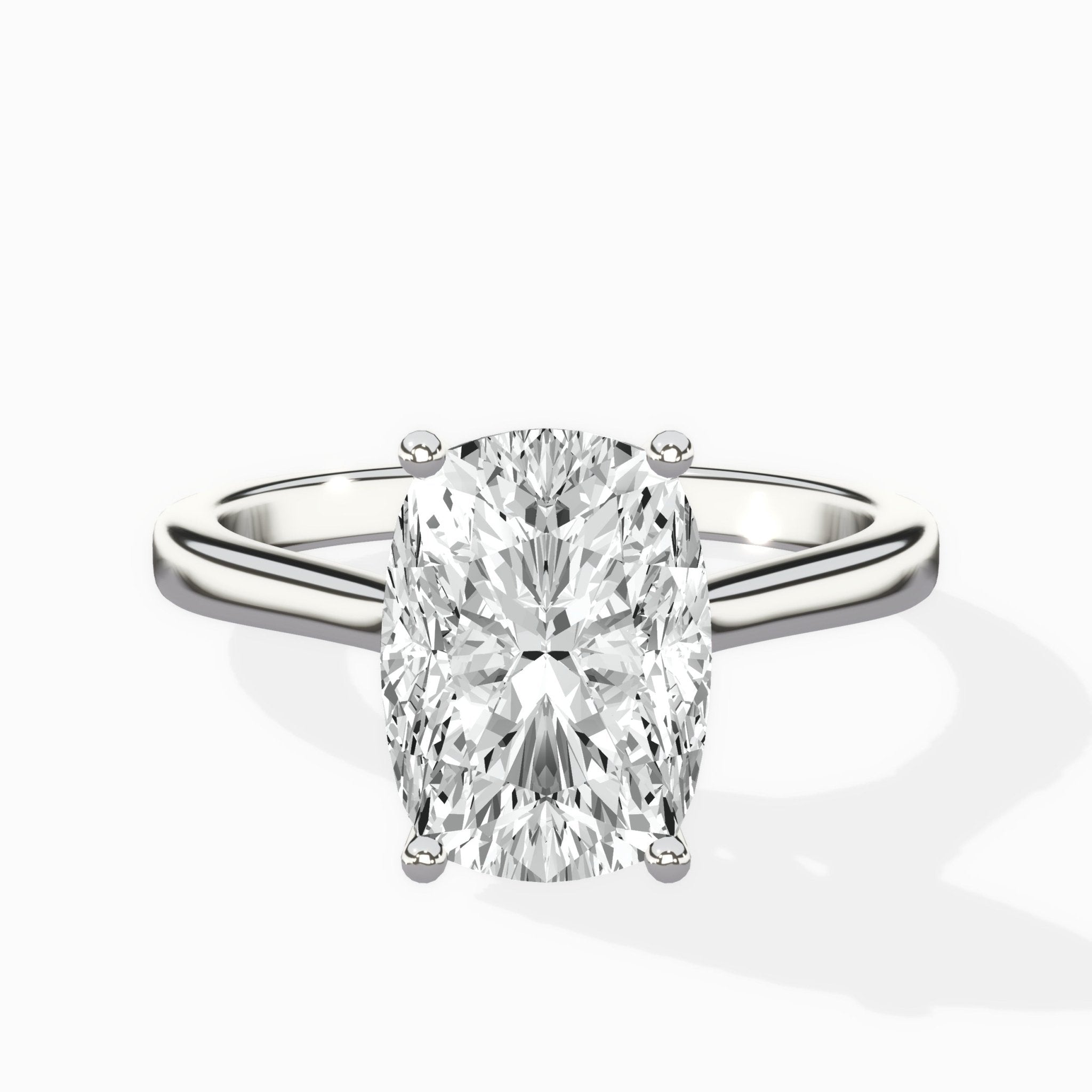 Floating Center Minimalist Solitaire Ring Engagement Ring - The Better Diamonds