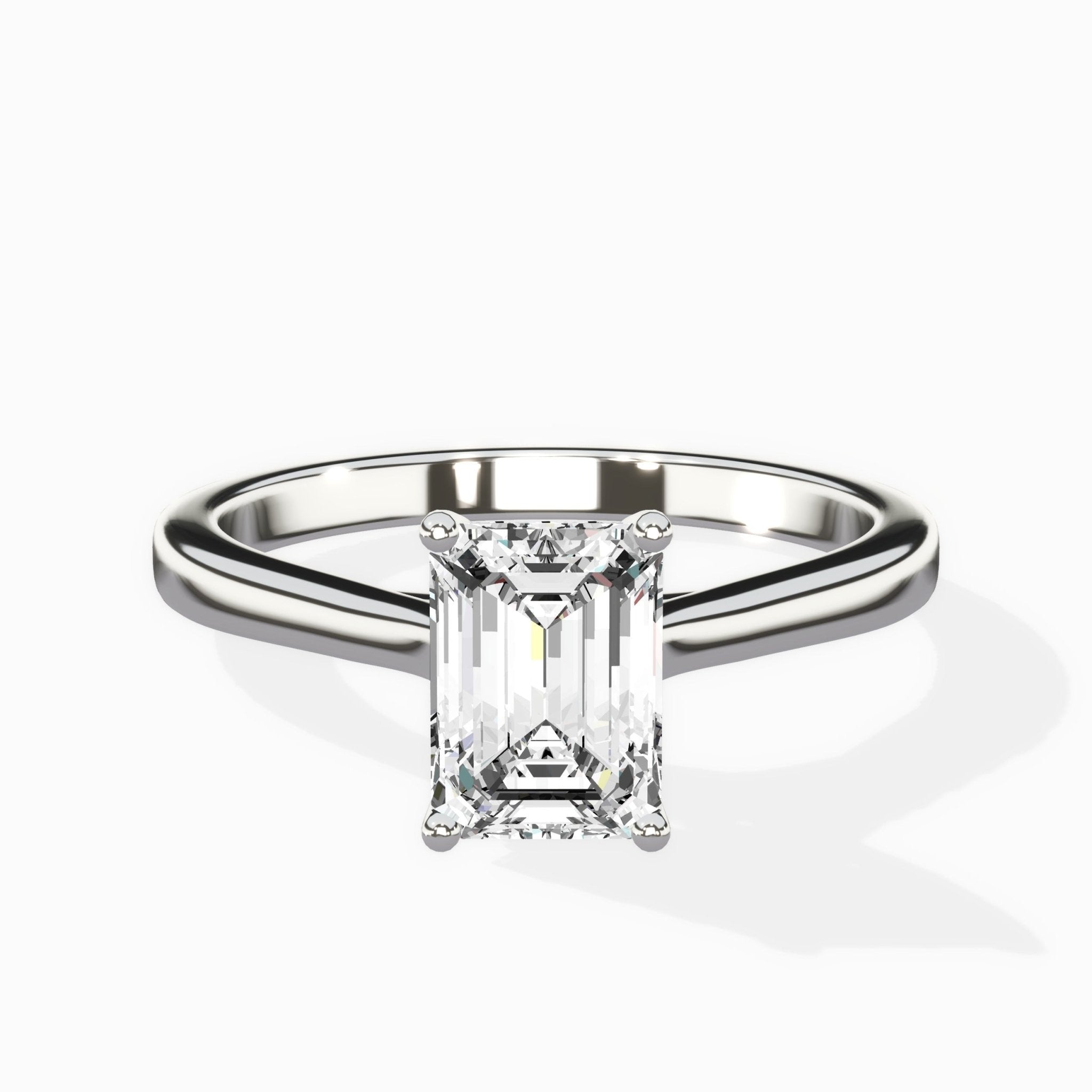 Floating Center Minimalist Solitaire Ring Engagement Ring - The Better Diamonds