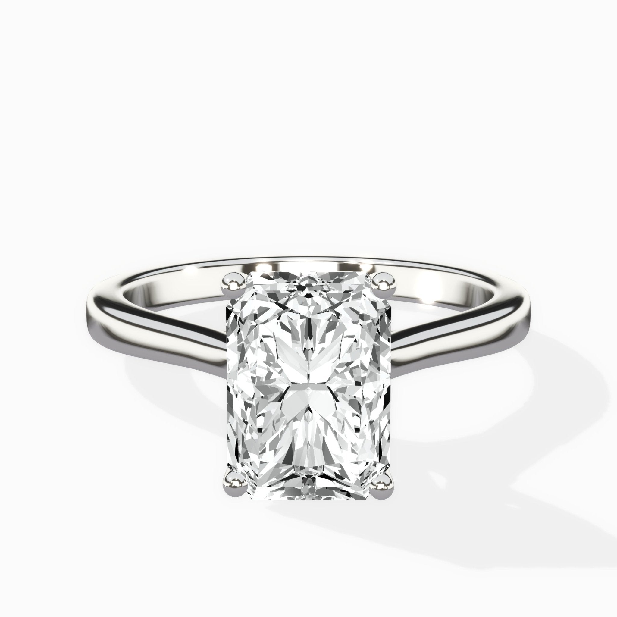 Floating Center Minimalist Solitaire Ring Engagement Ring - The Better Diamonds