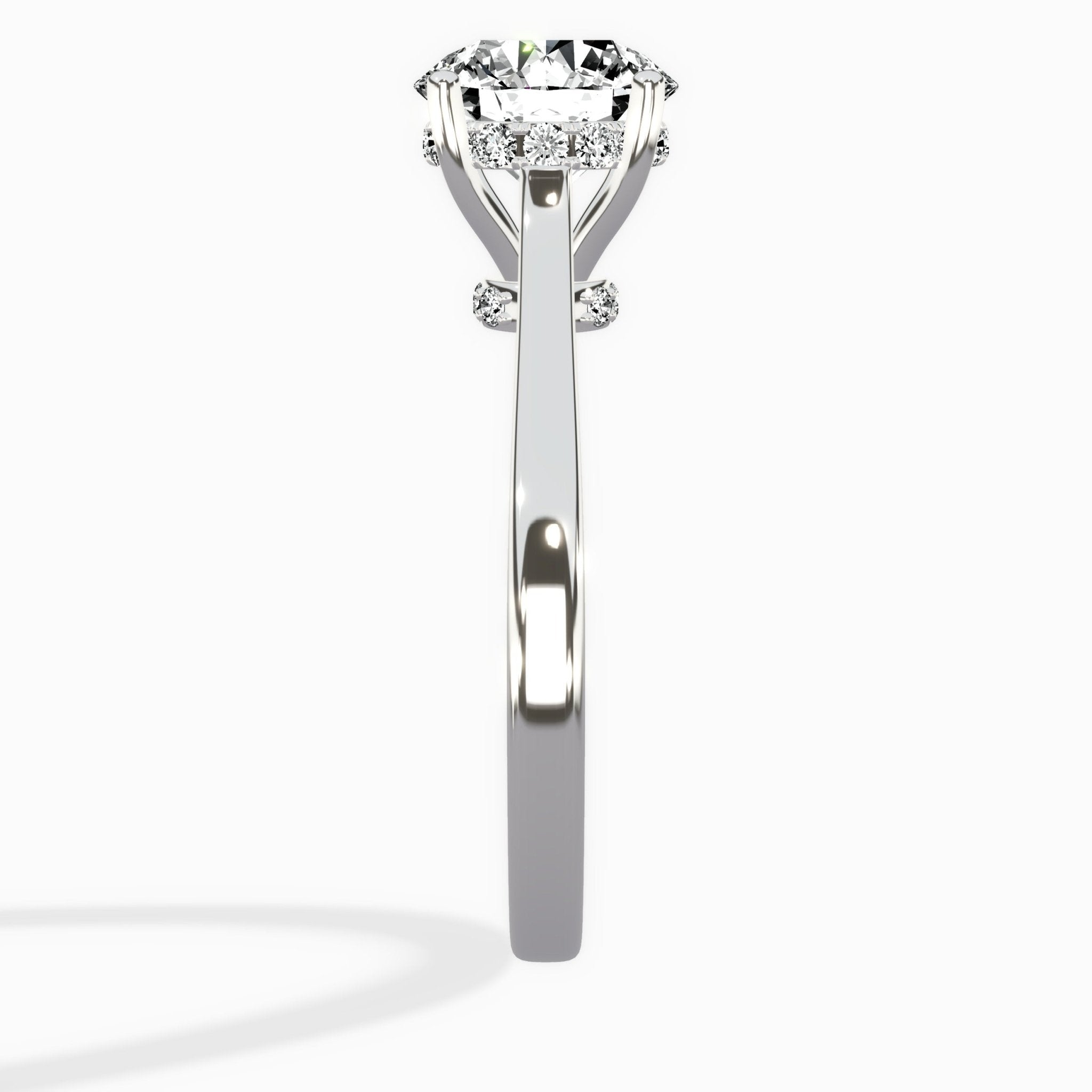 Floating Center Minimalist Solitaire Ring Engagement Ring - The Better Diamonds