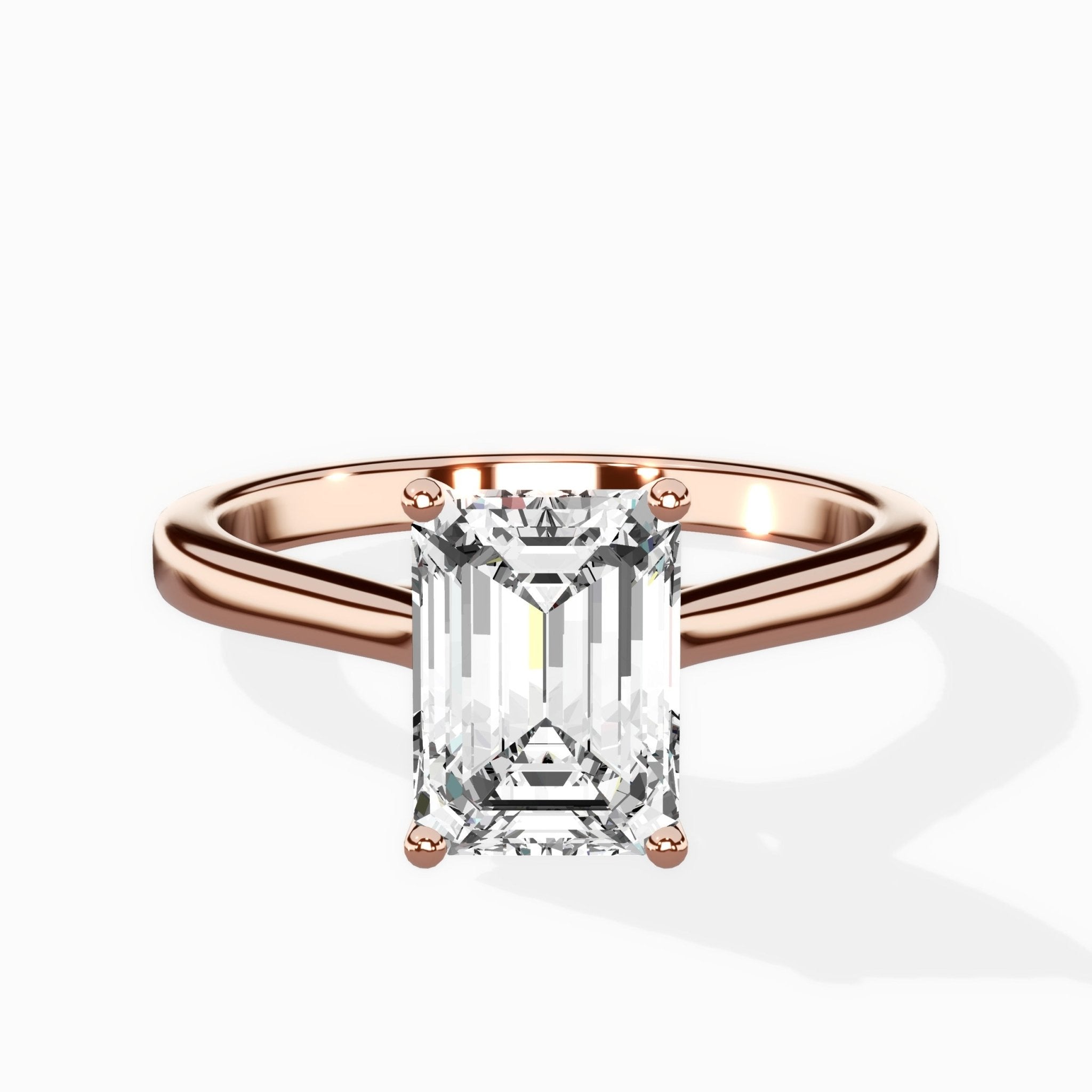 Floating Center Minimalist Solitaire Ring Engagement Ring - The Better Diamonds