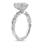 Vintage Solitaire Heart Engagement Ring in White Gold