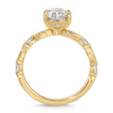 Vintage Solitaire Oval Engagement Ring in Yellow Gold