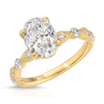 Vintage Solitaire Oval Engagement Ring in Yellow Gold