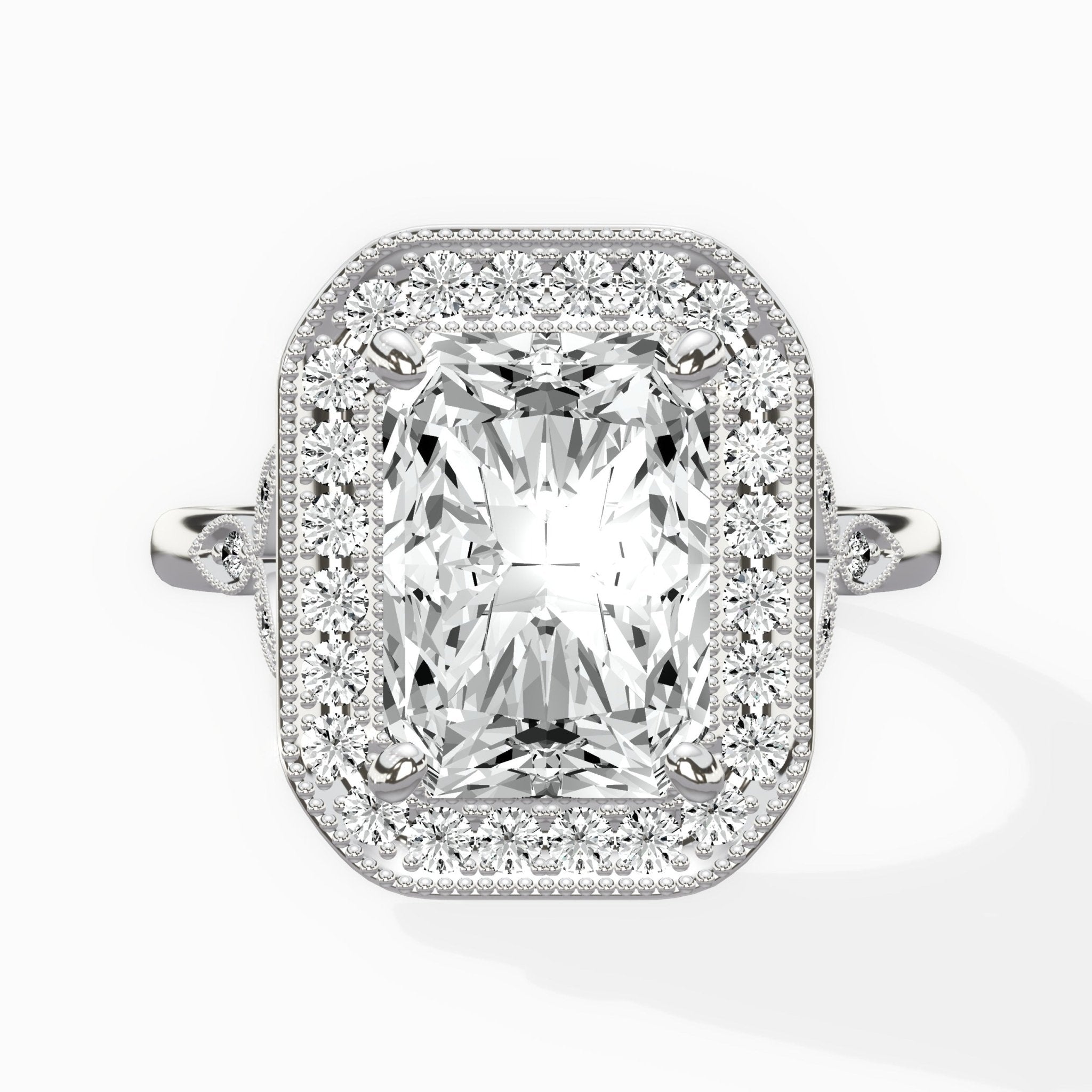 Floral Vintage Style Engagement Ring - The Better Diamonds