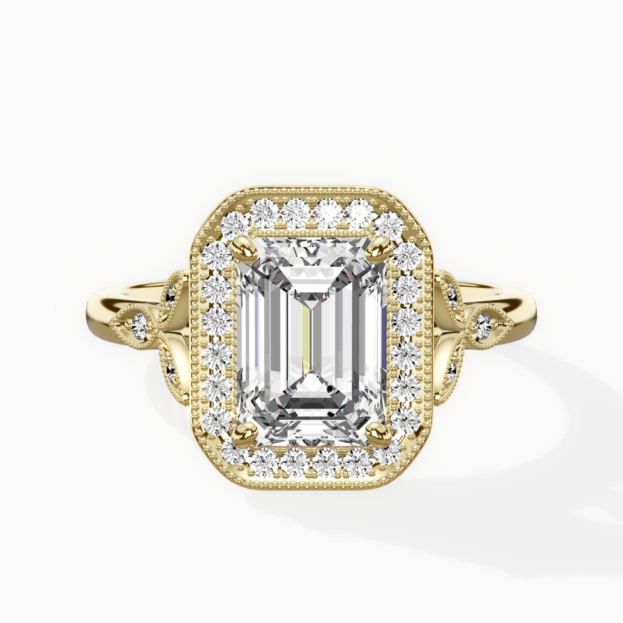 Floral Vintage Style Engagement Ring - The Better Diamonds