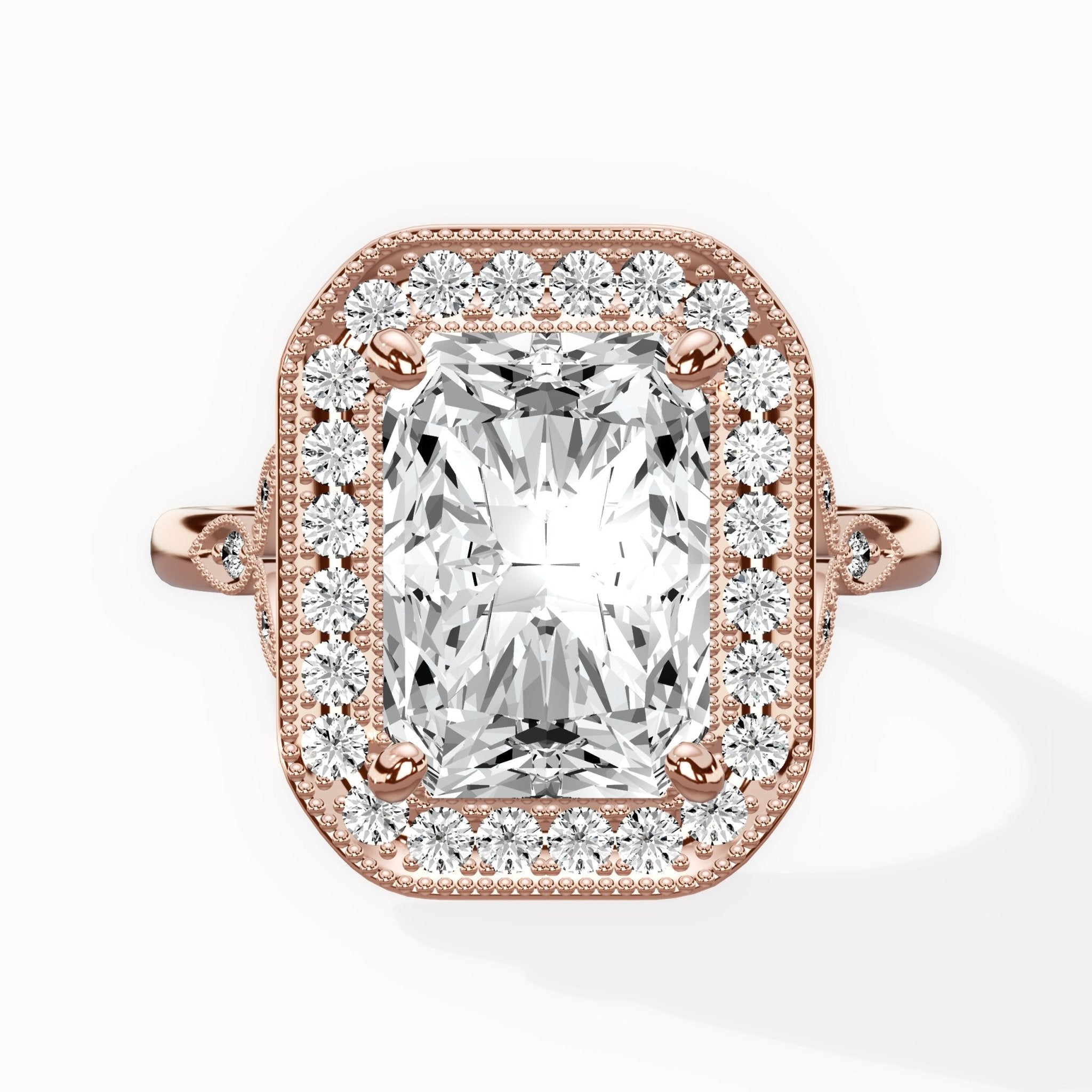 Floral Vintage Style Engagement Ring - The Better Diamonds