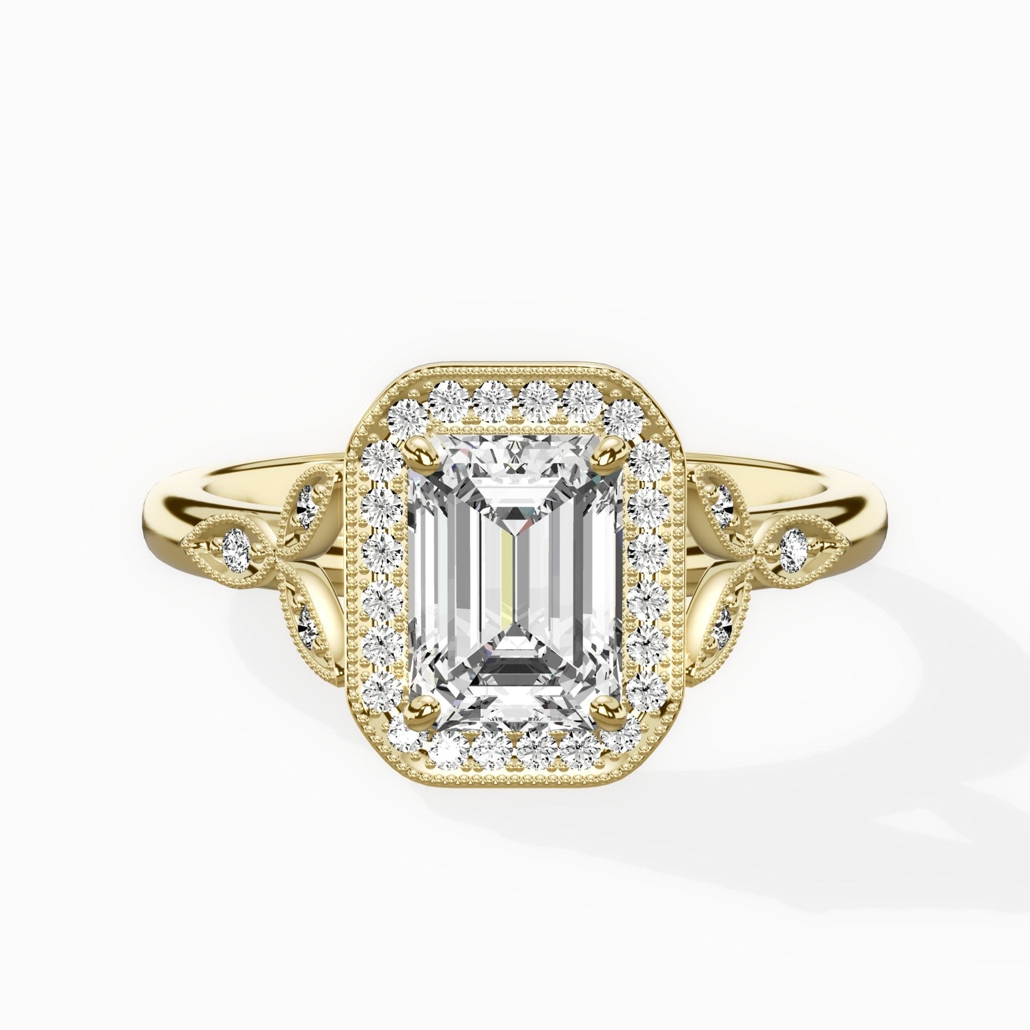 Floral Vintage Style Engagement Ring - The Better Diamonds