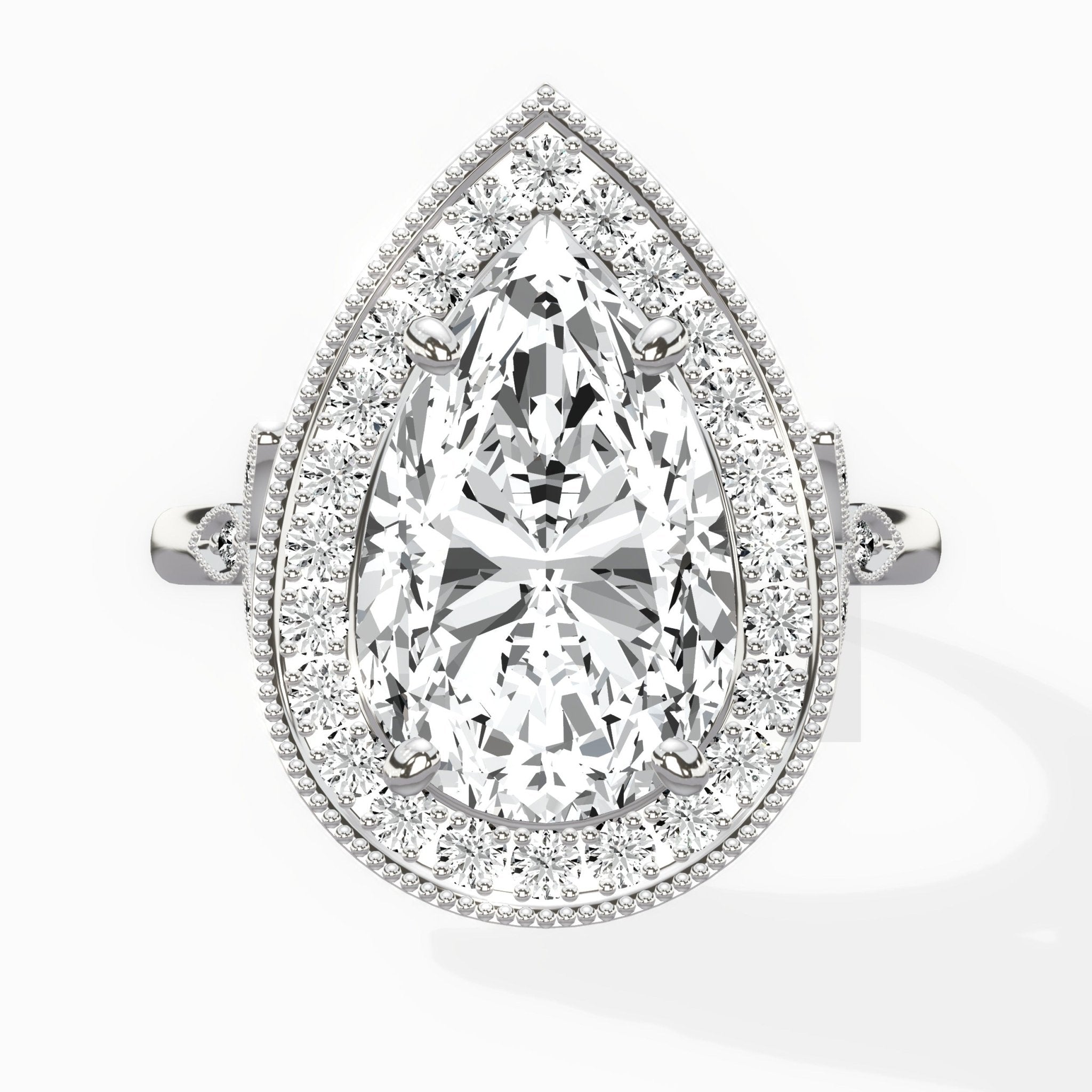 Floral Vintage Style Engagement Ring - The Better Diamonds