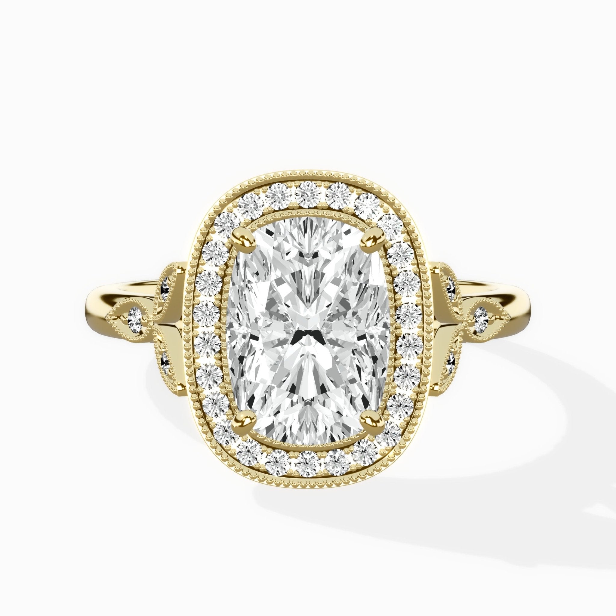 Floral Vintage Style Engagement Ring - The Better Diamonds
