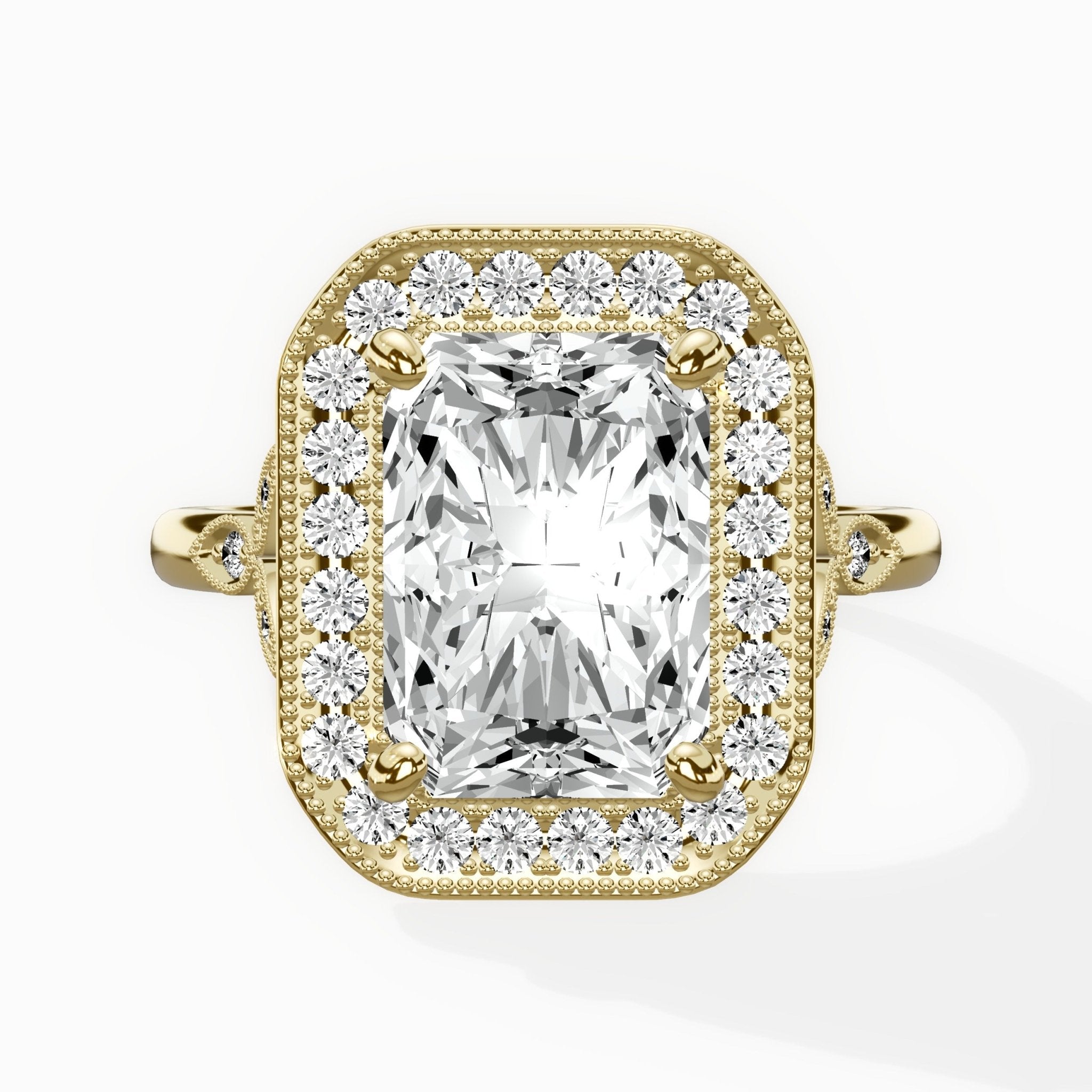 Floral Vintage Style Engagement Ring - The Better Diamonds