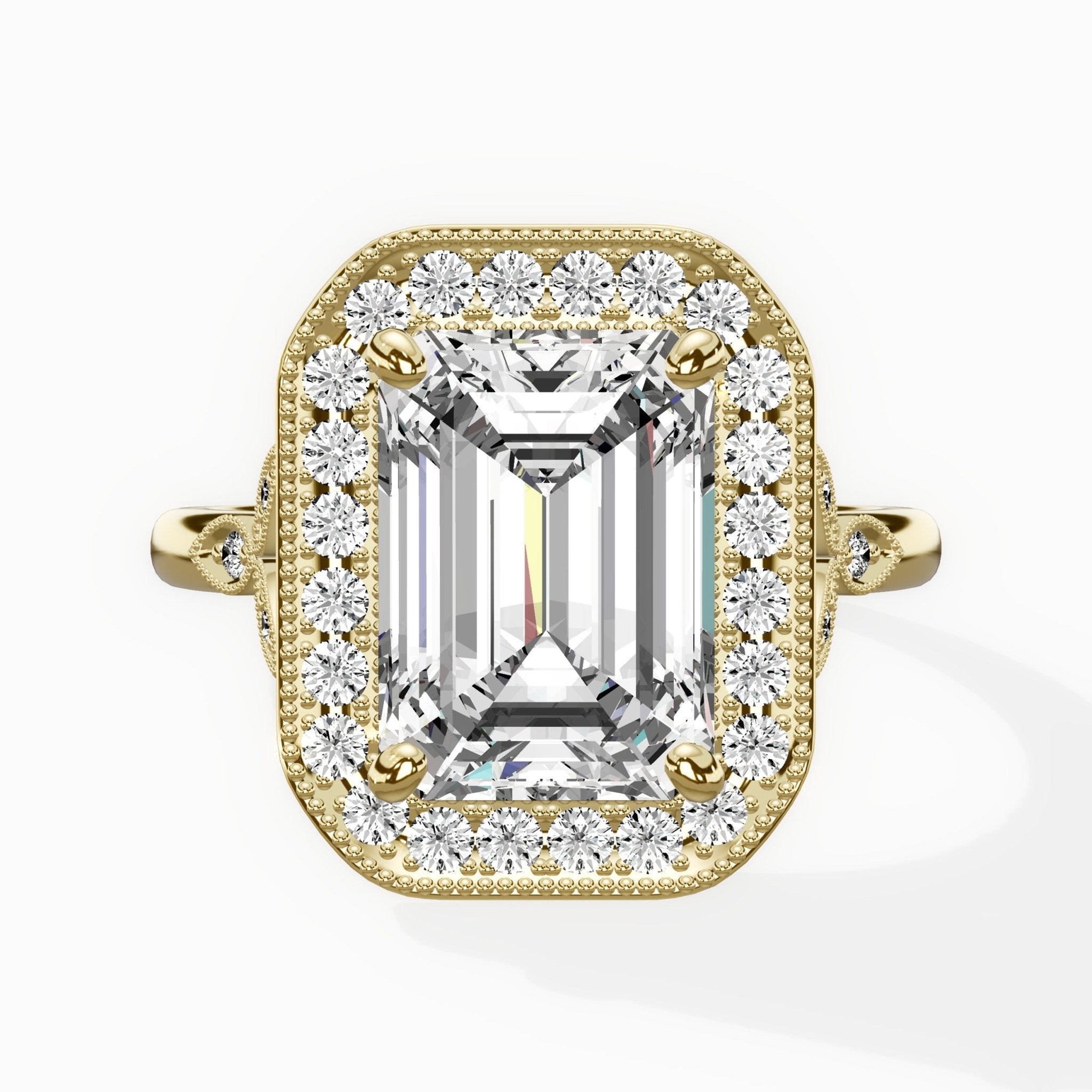 Floral Vintage Style Engagement Ring - The Better Diamonds