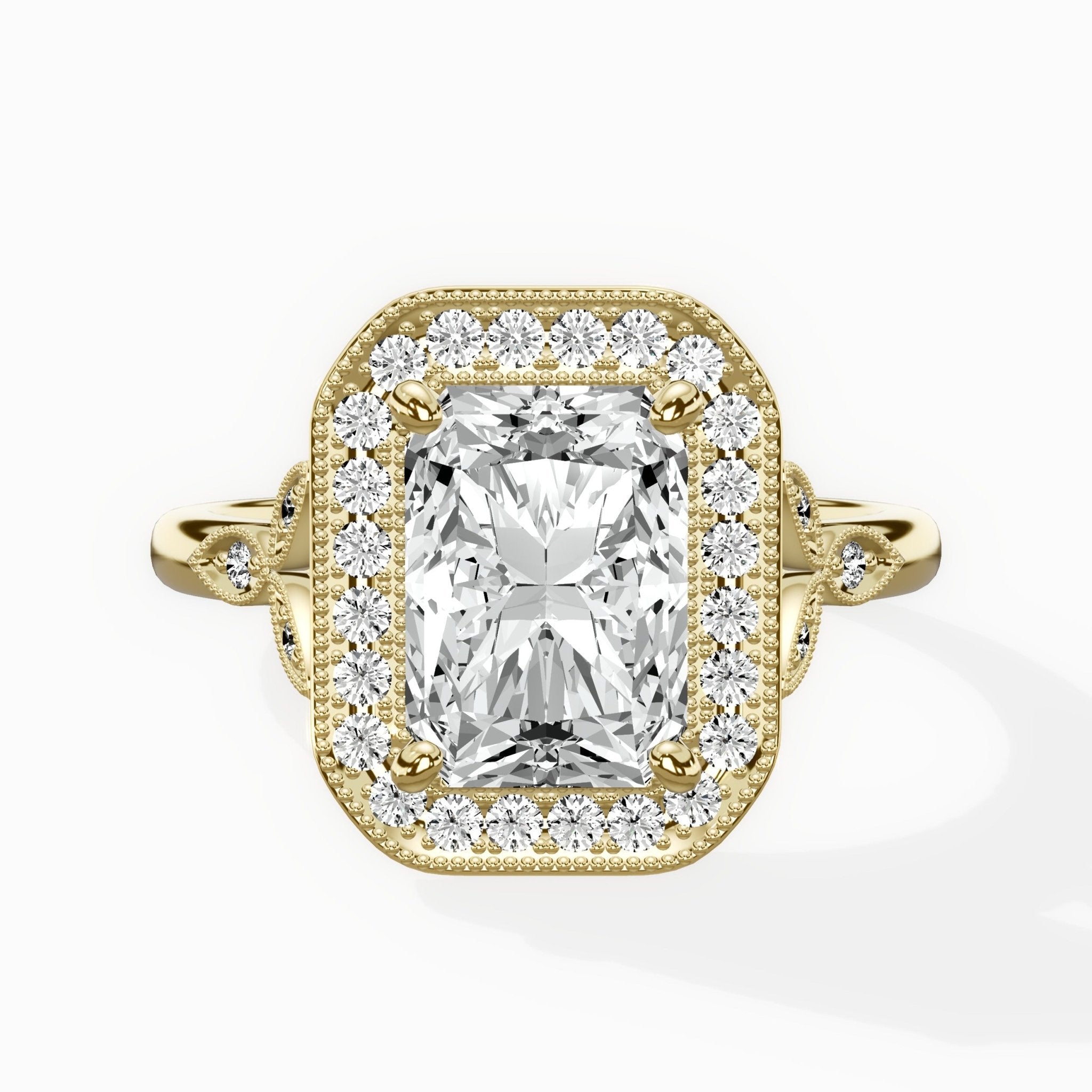 Floral Vintage Style Engagement Ring - The Better Diamonds