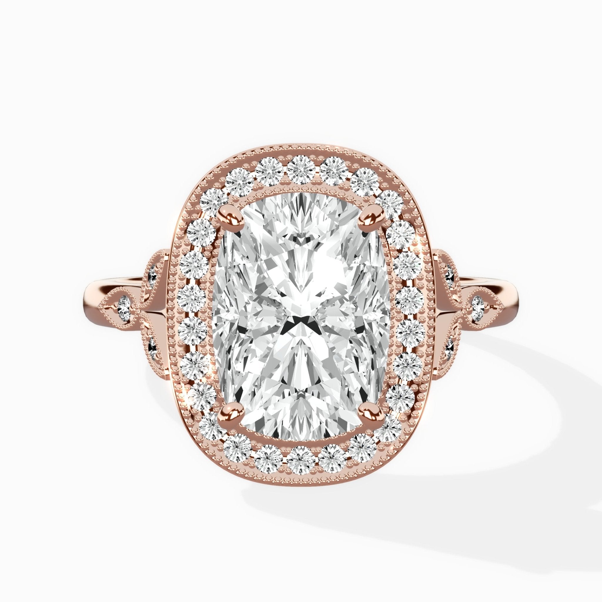 Floral Vintage Style Engagement Ring - The Better Diamonds