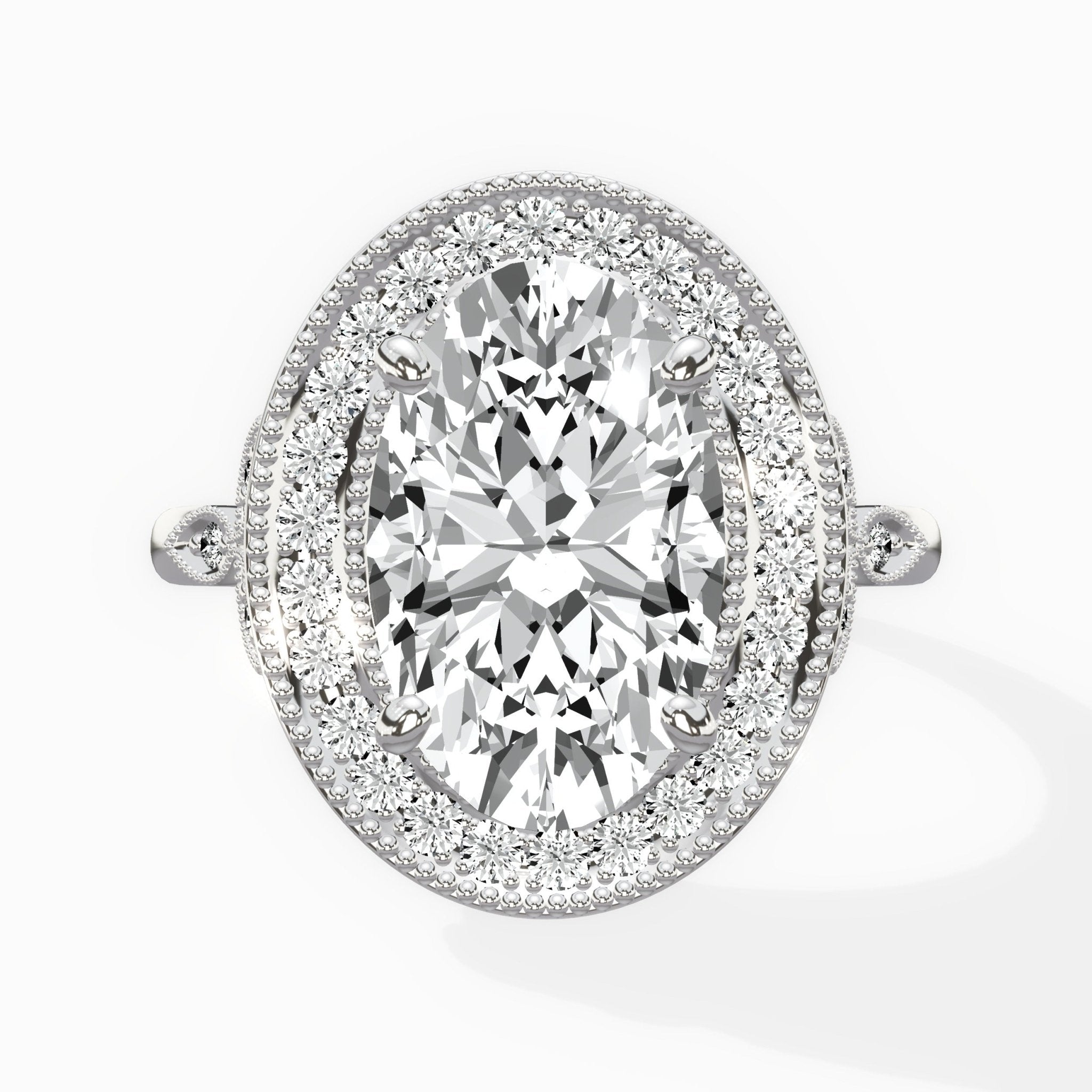 Floral Vintage Style Engagement Ring - The Better Diamonds