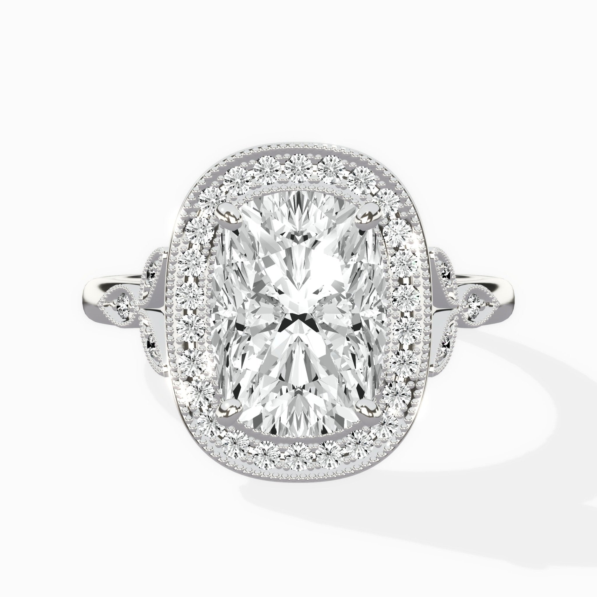 Floral Vintage Style Engagement Ring - The Better Diamonds