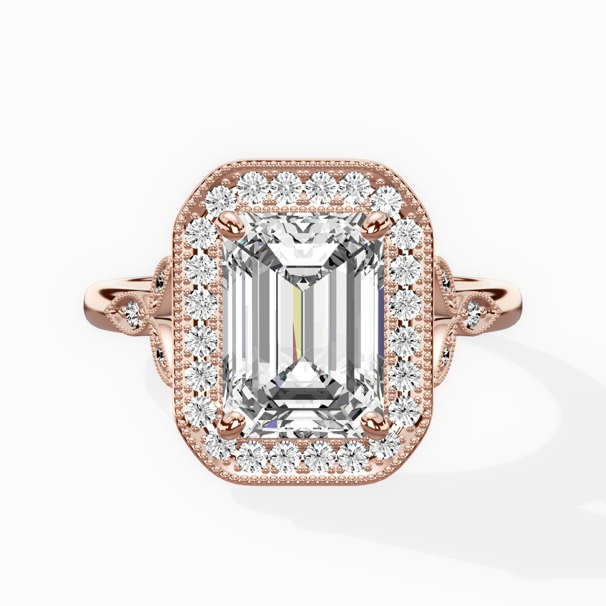 Floral Vintage Style Engagement Ring - The Better Diamonds