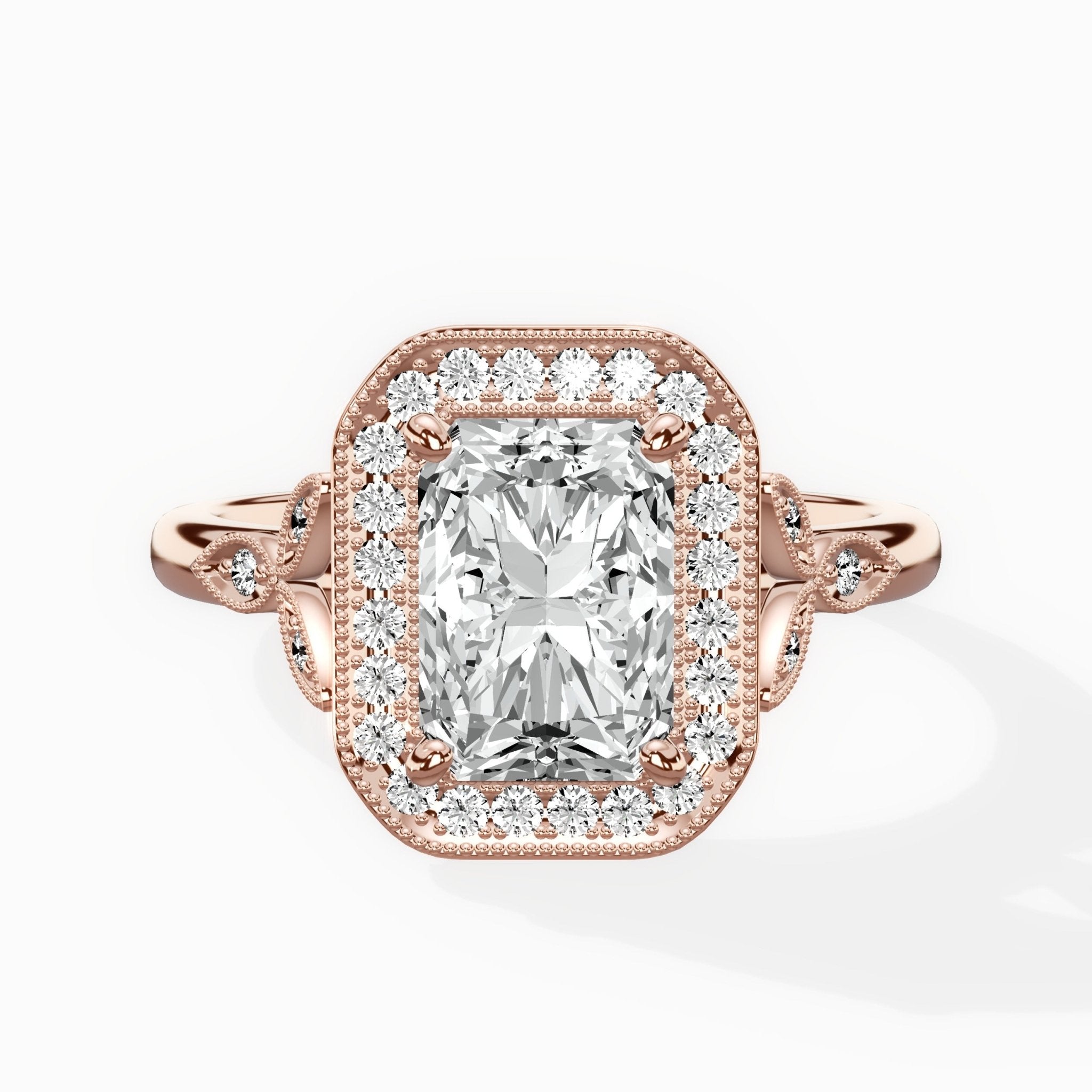 Floral Vintage Style Engagement Ring - The Better Diamonds