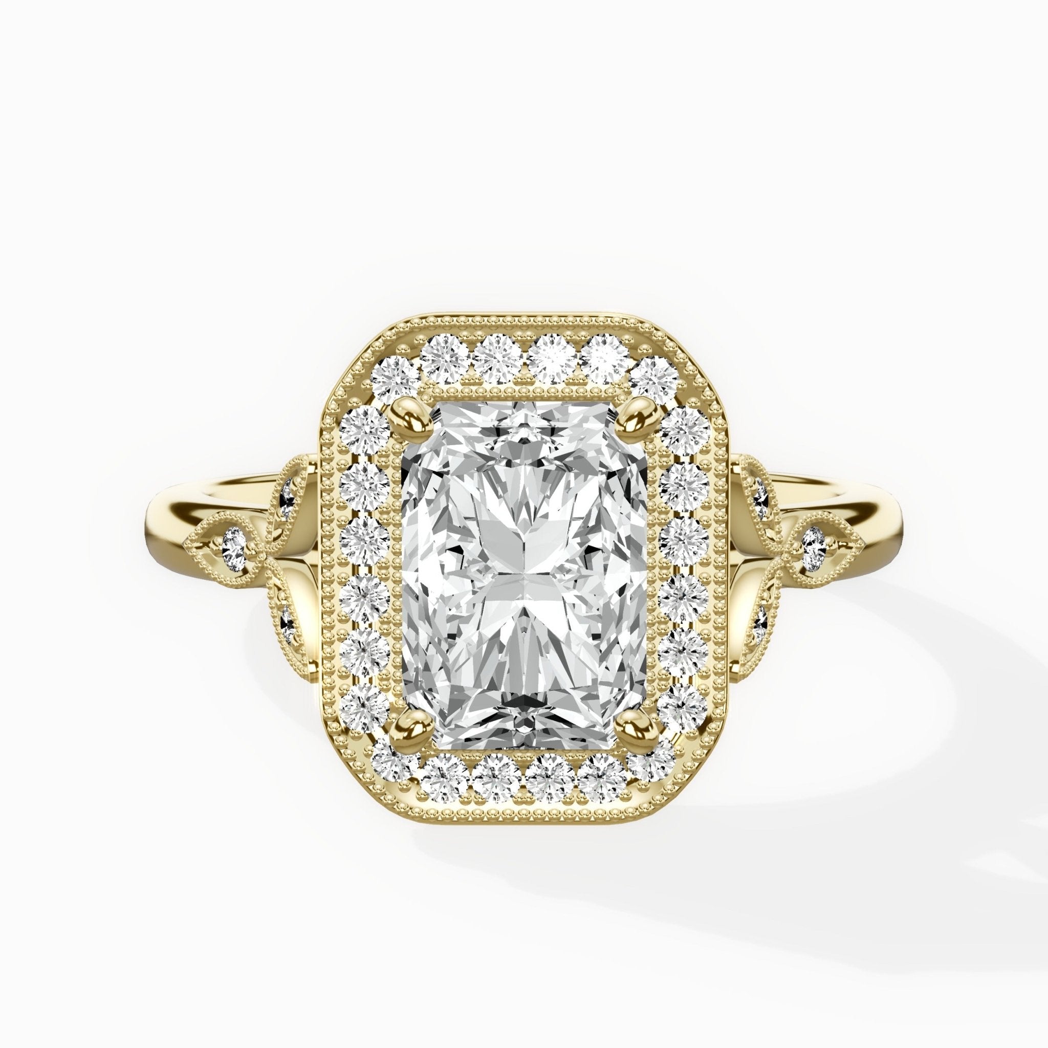 Floral Vintage Style Engagement Ring - The Better Diamonds