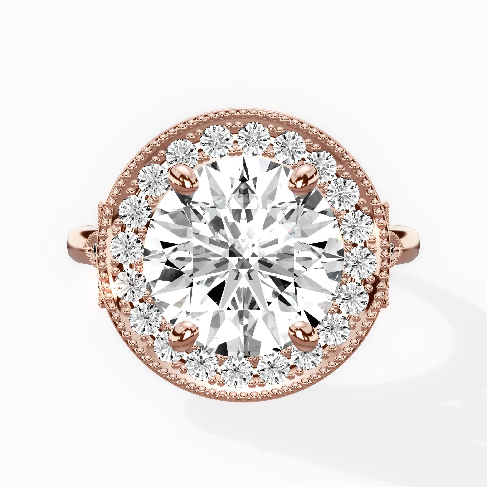 Floral Vintage Style Engagement Ring - The Better Diamonds