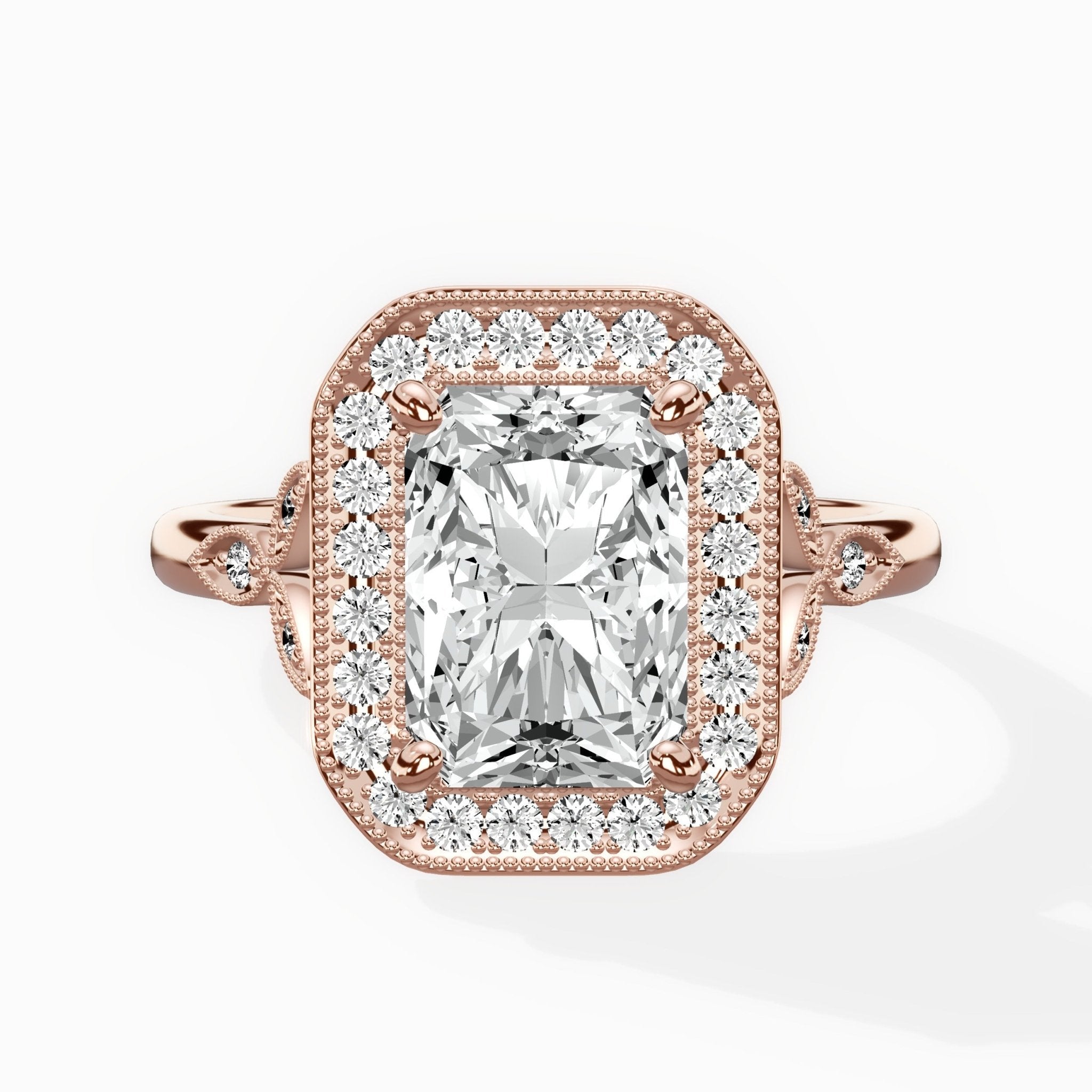 Floral Vintage Style Engagement Ring - The Better Diamonds