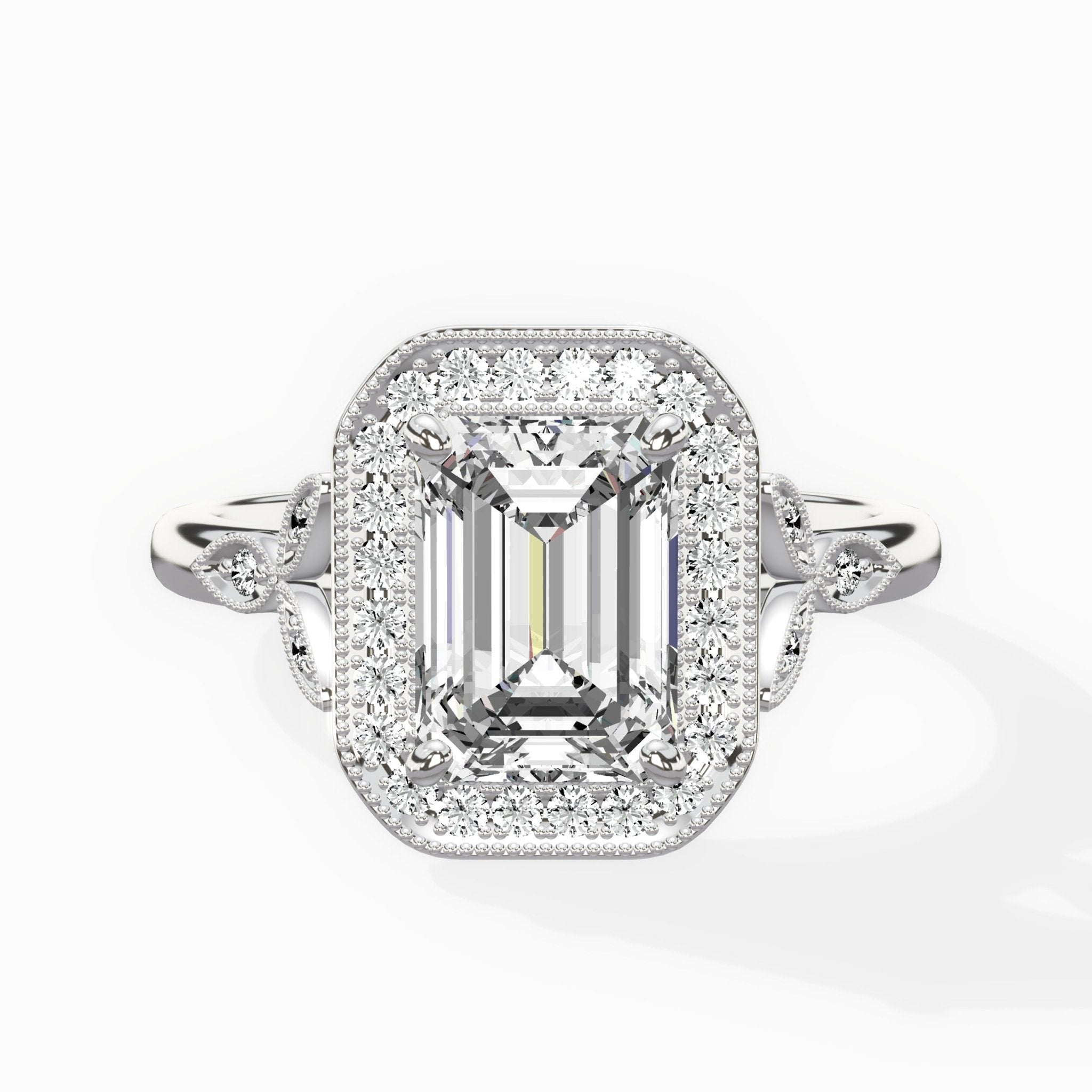 Floral Vintage Style Engagement Ring - The Better Diamonds