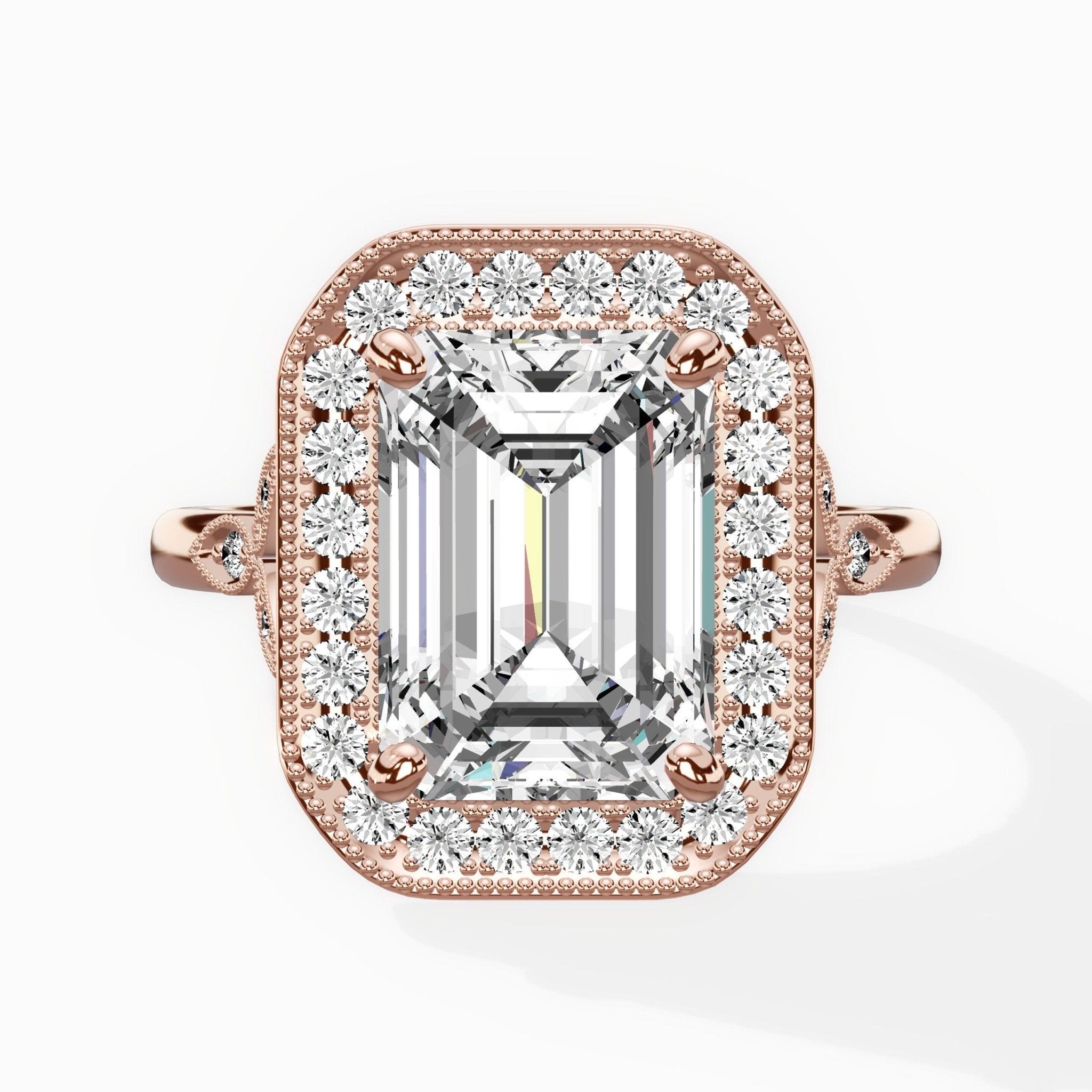 Floral Vintage Style Engagement Ring - The Better Diamonds