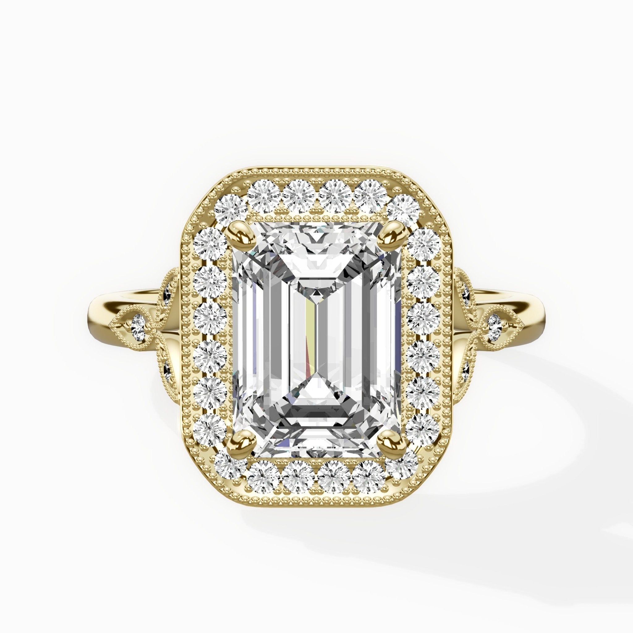 Floral Vintage Style Engagement Ring - The Better Diamonds