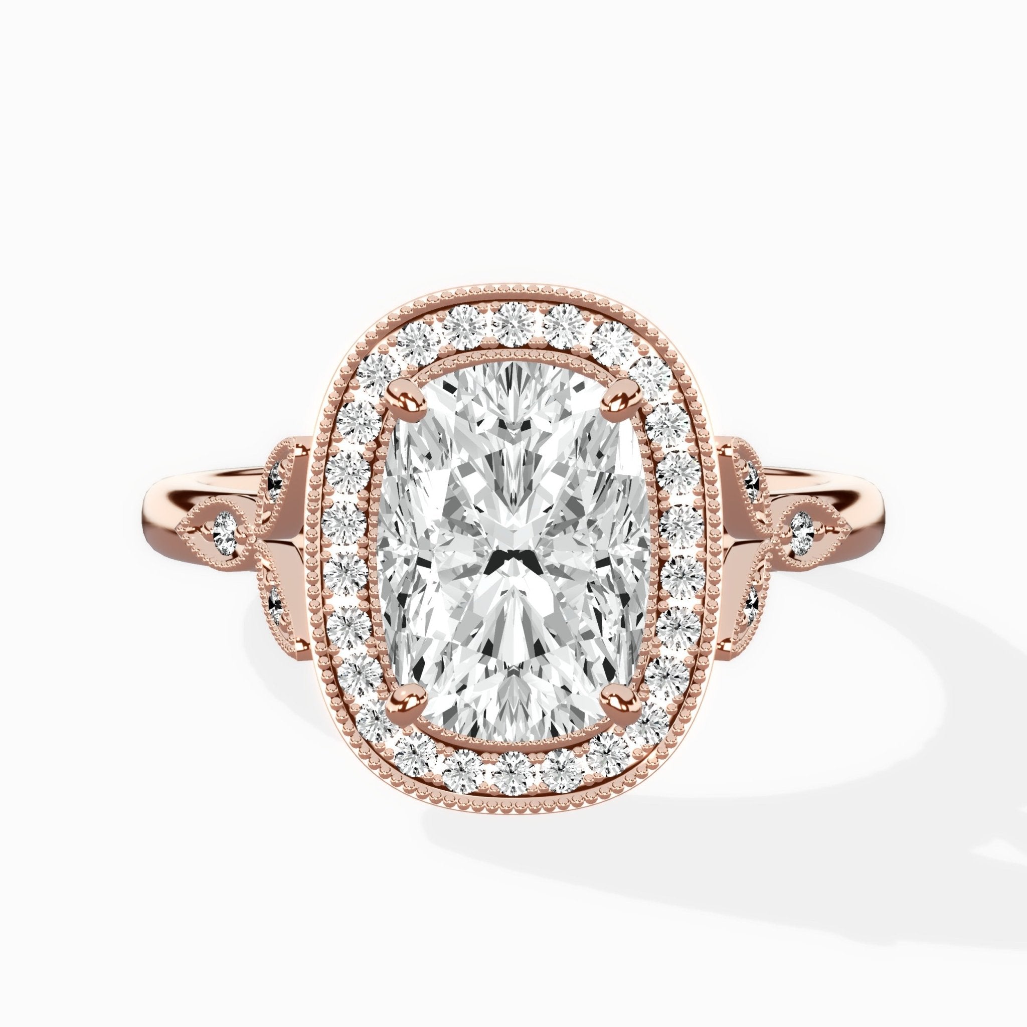 Floral Vintage Style Engagement Ring - The Better Diamonds