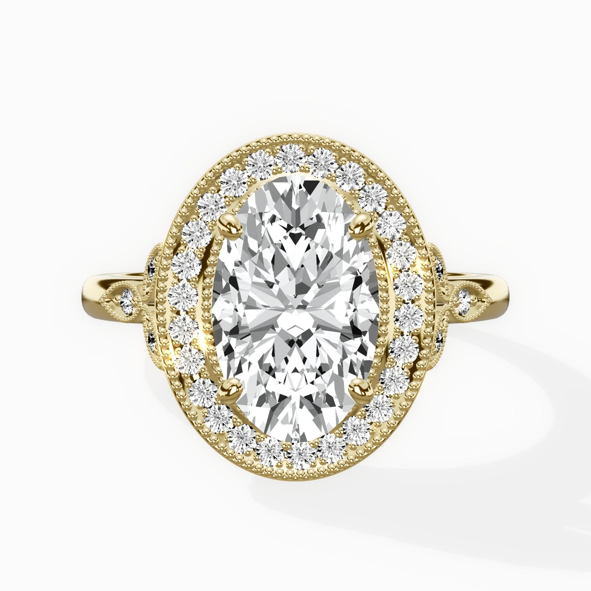 Floral Vintage Style Engagement Ring - The Better Diamonds