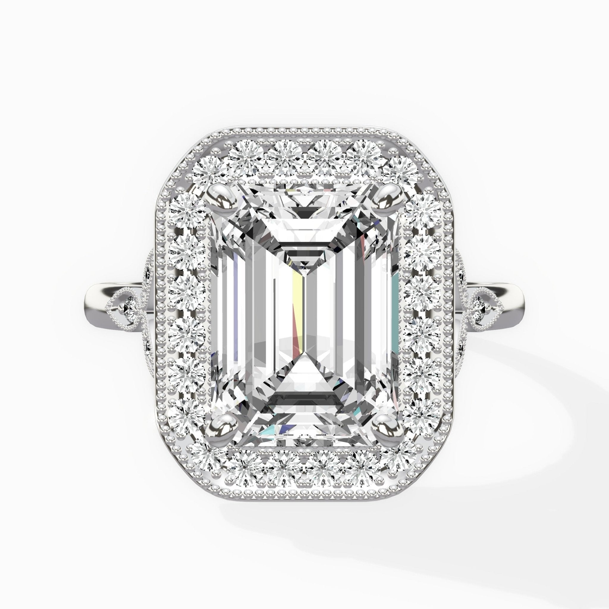 Floral Vintage Style Engagement Ring - The Better Diamonds
