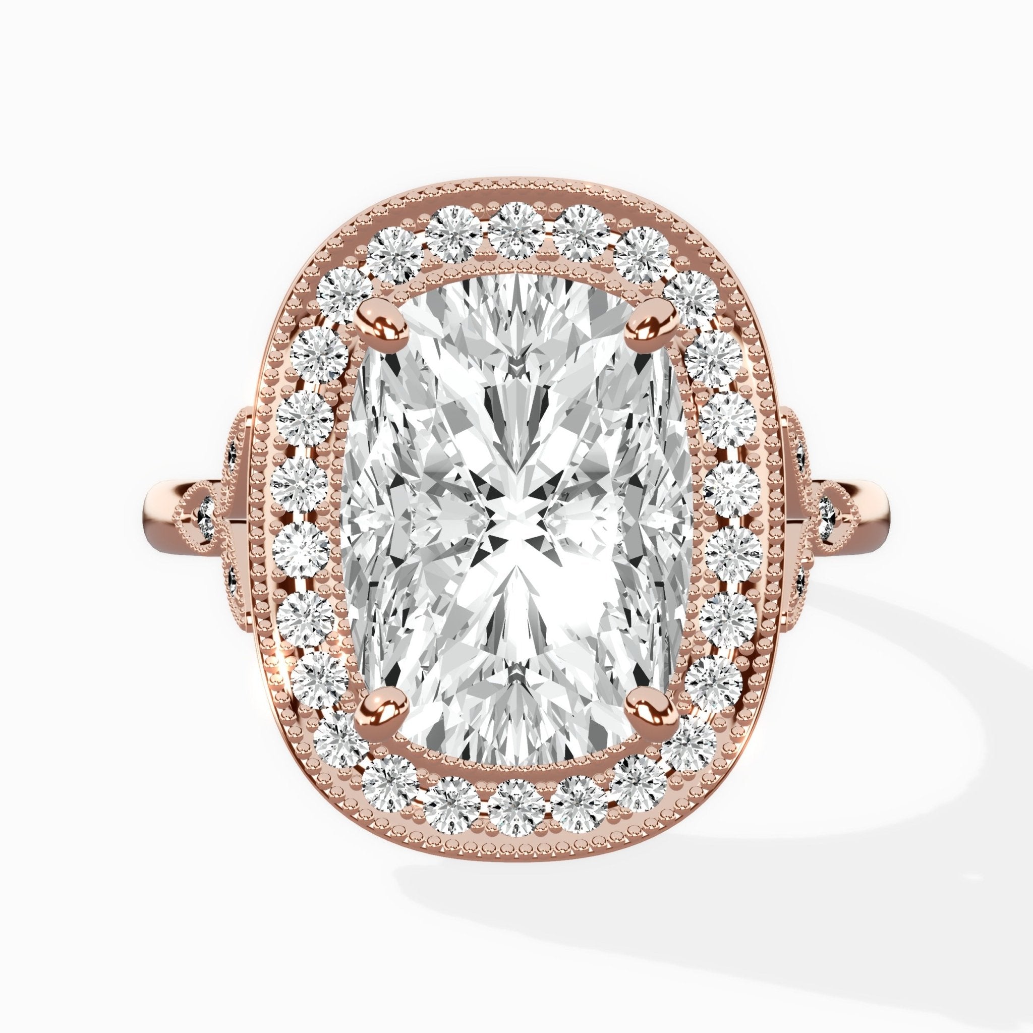 Floral Vintage Style Engagement Ring - The Better Diamonds
