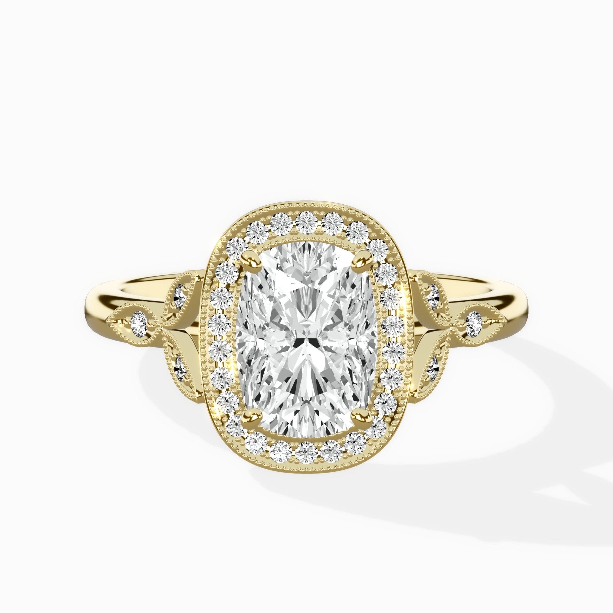 Floral Vintage Style Engagement Ring - The Better Diamonds