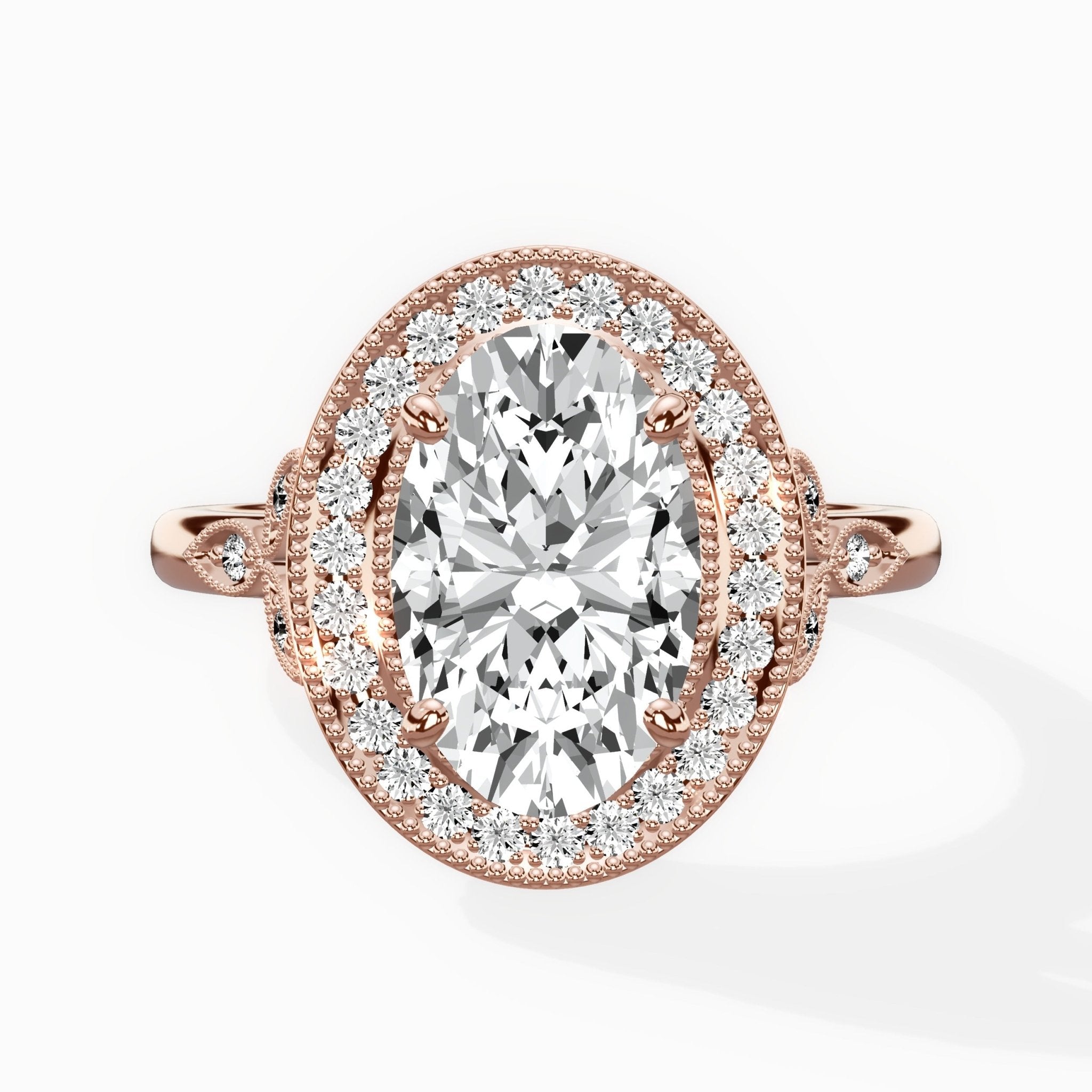 Floral Vintage Style Engagement Ring - The Better Diamonds