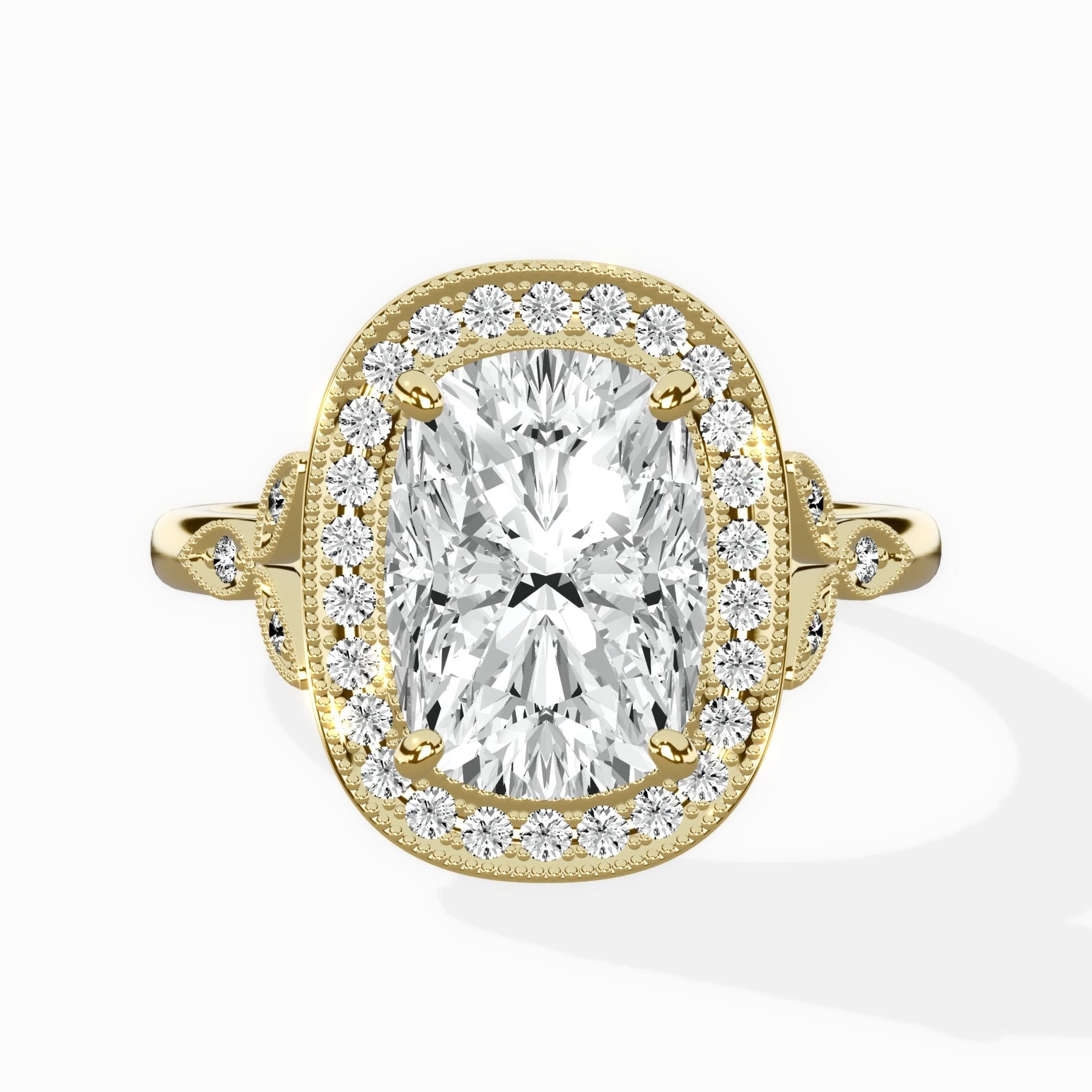 Floral Vintage Style Engagement Ring - The Better Diamonds