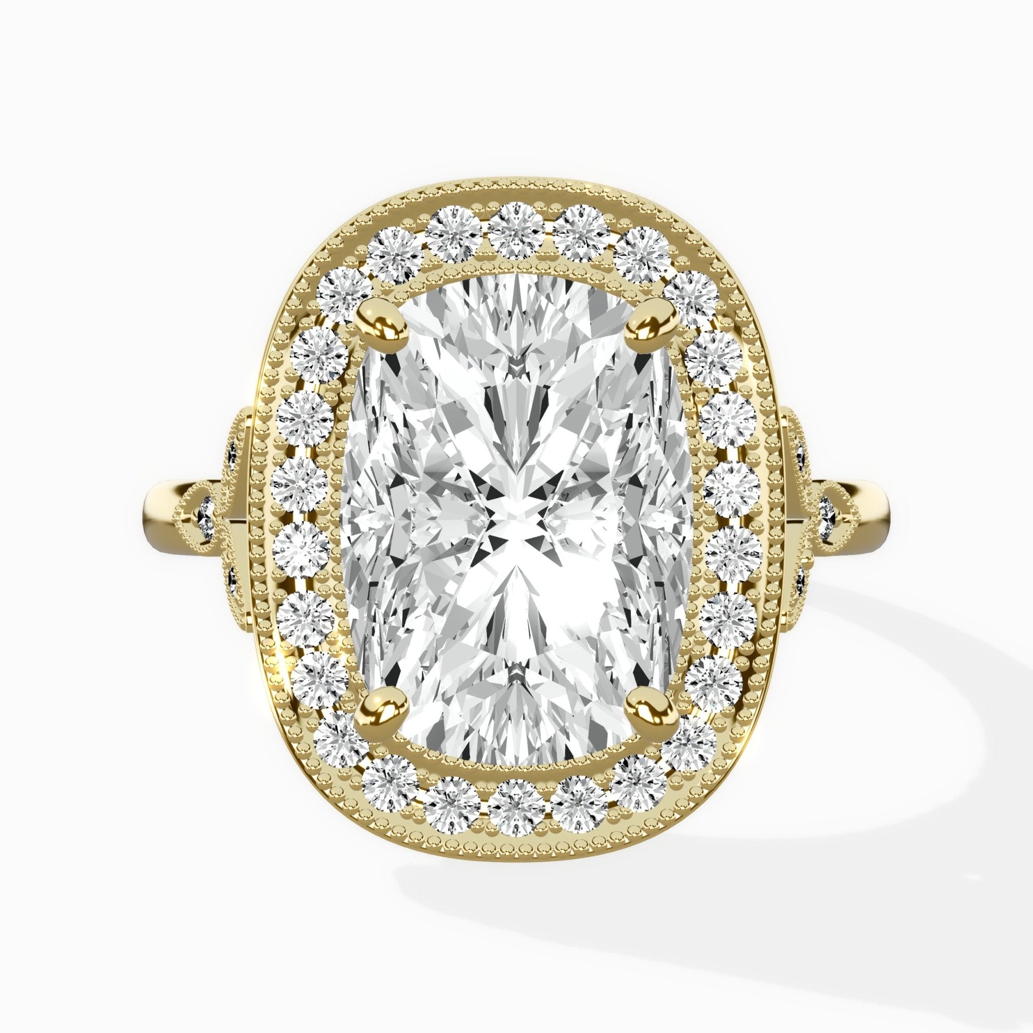 Floral Vintage Style Engagement Ring - The Better Diamonds