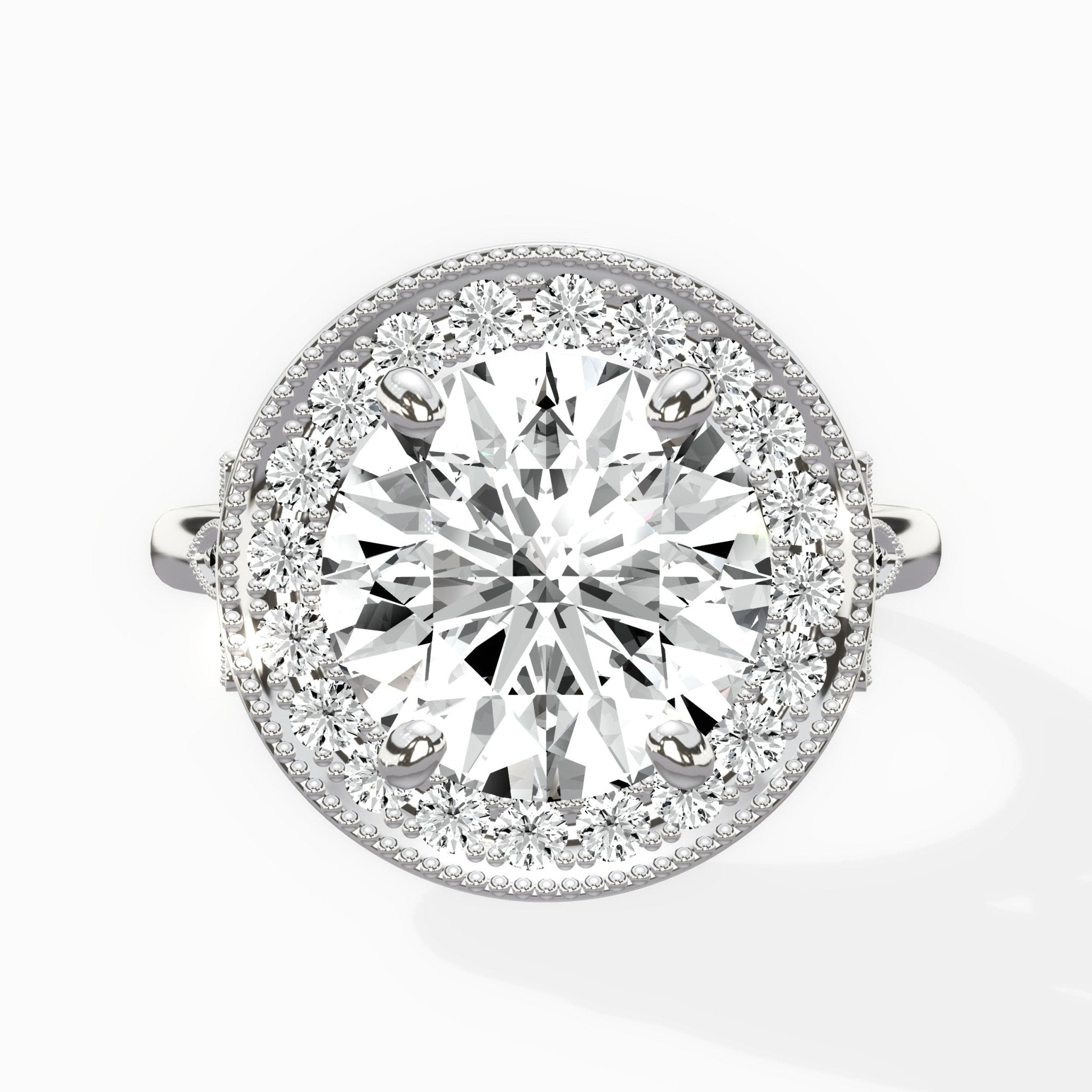 Floral Vintage Style Engagement Ring - The Better Diamonds