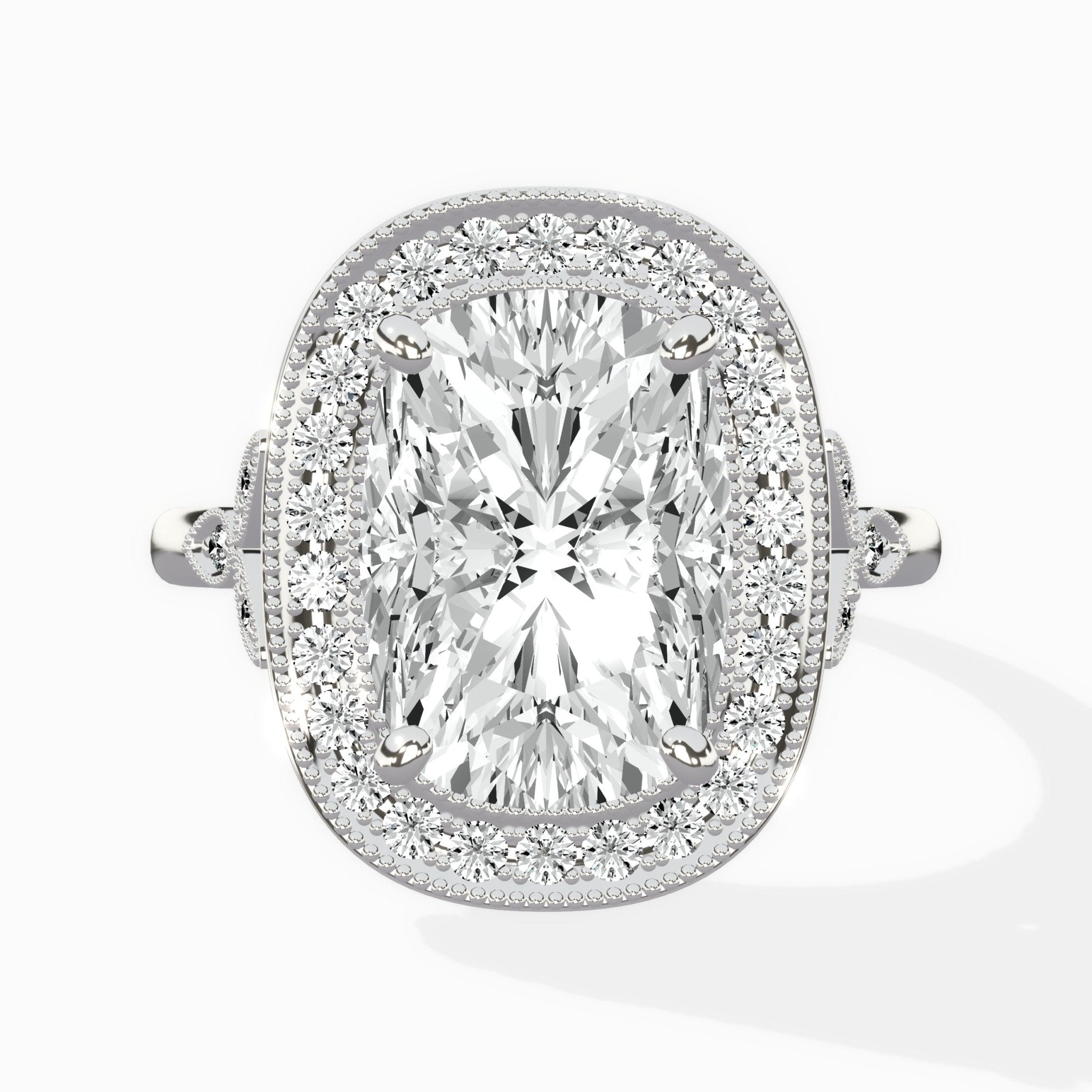 Floral Vintage Style Engagement Ring - The Better Diamonds