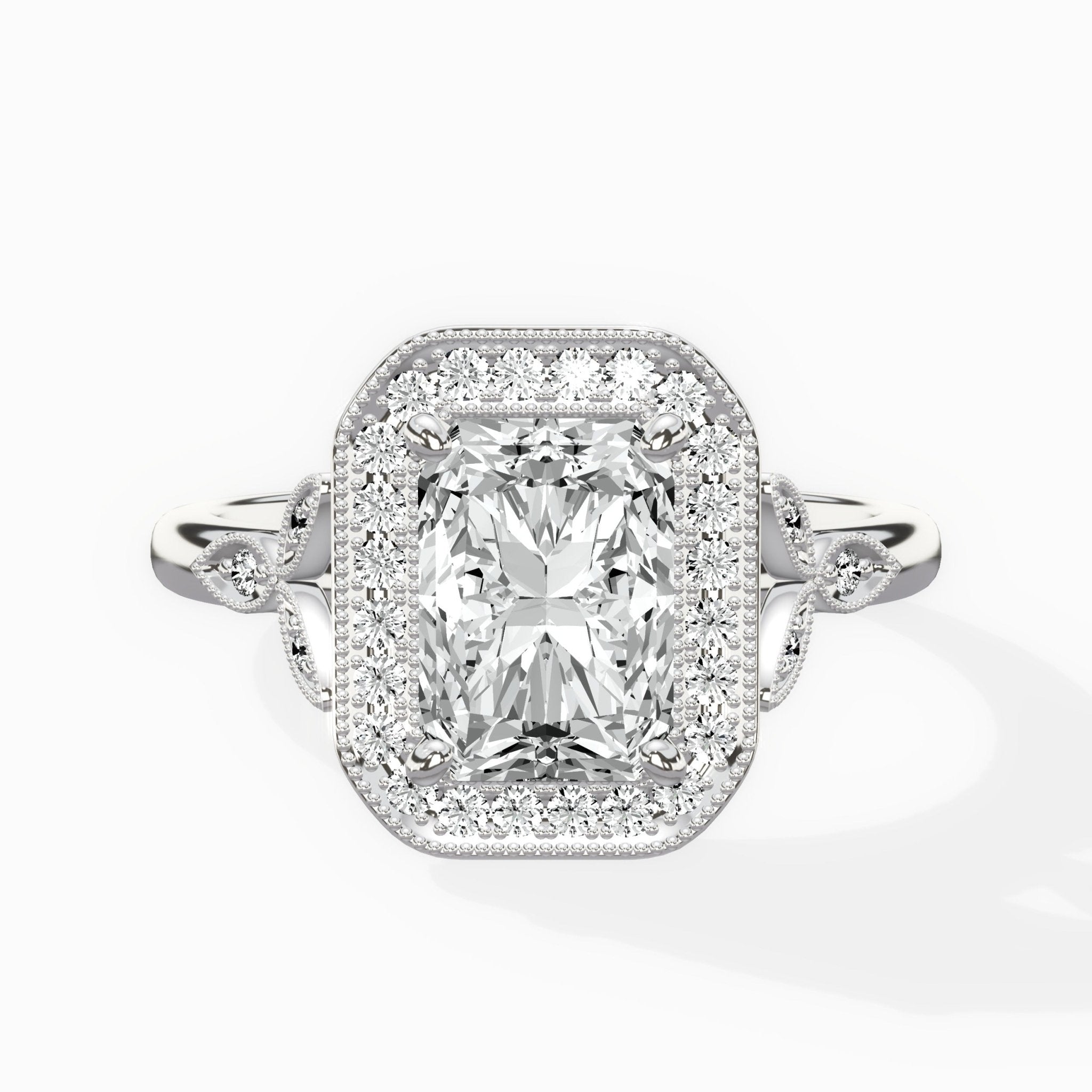 Floral Vintage Style Engagement Ring - The Better Diamonds