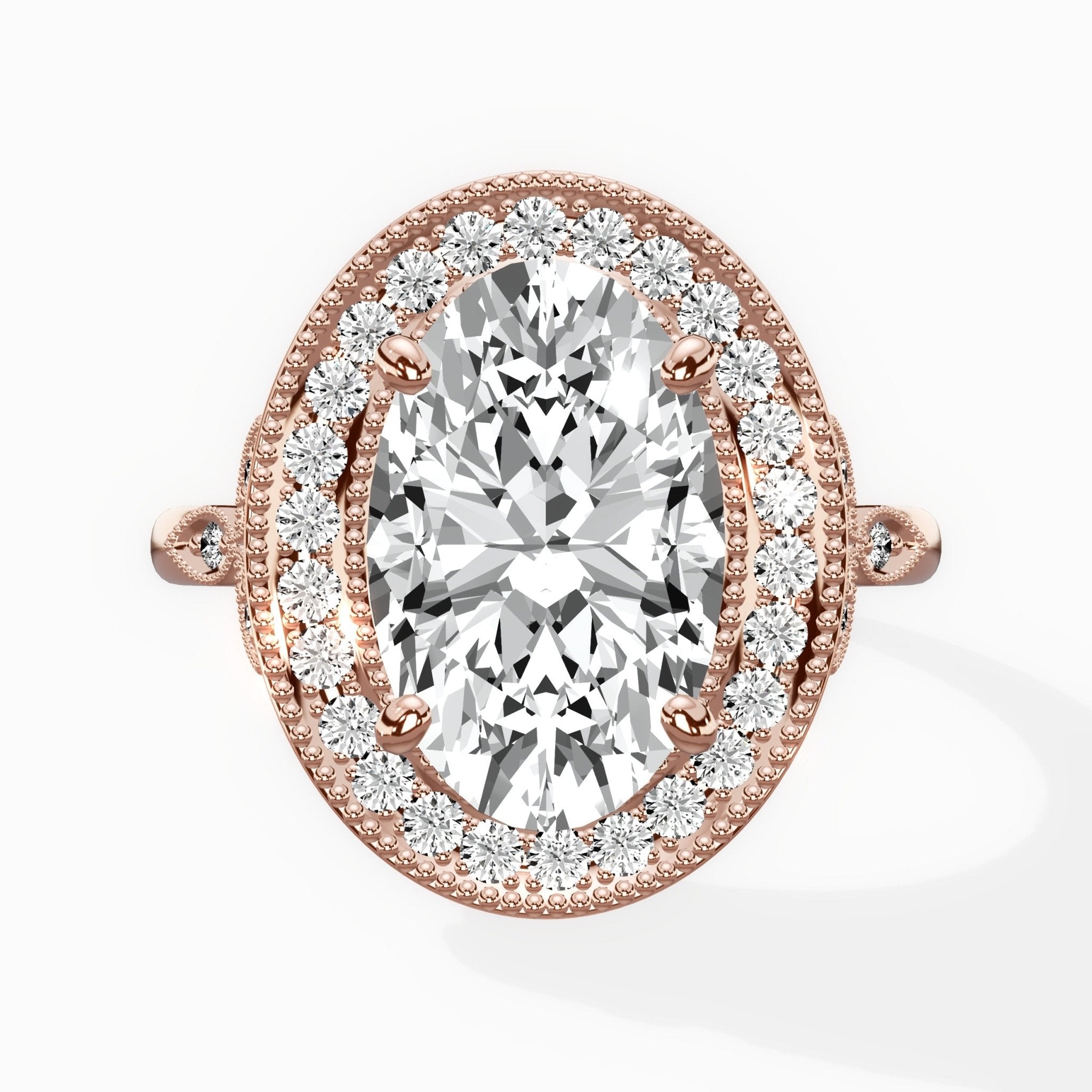 Floral Vintage Style Engagement Ring - The Better Diamonds