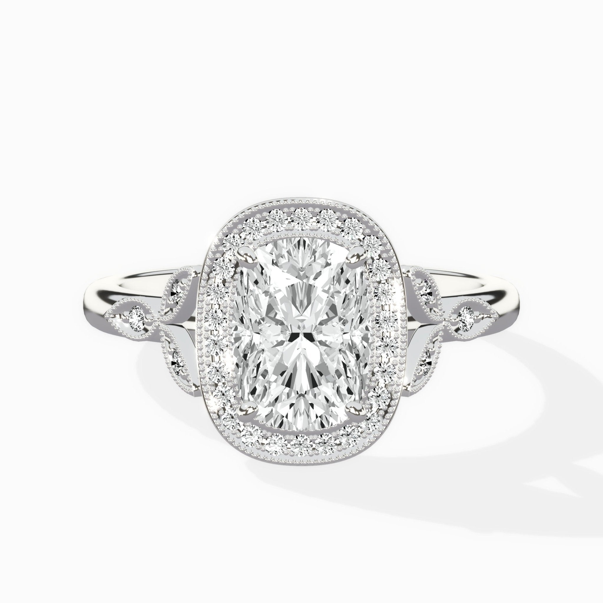 Floral Vintage Style Engagement Ring - The Better Diamonds