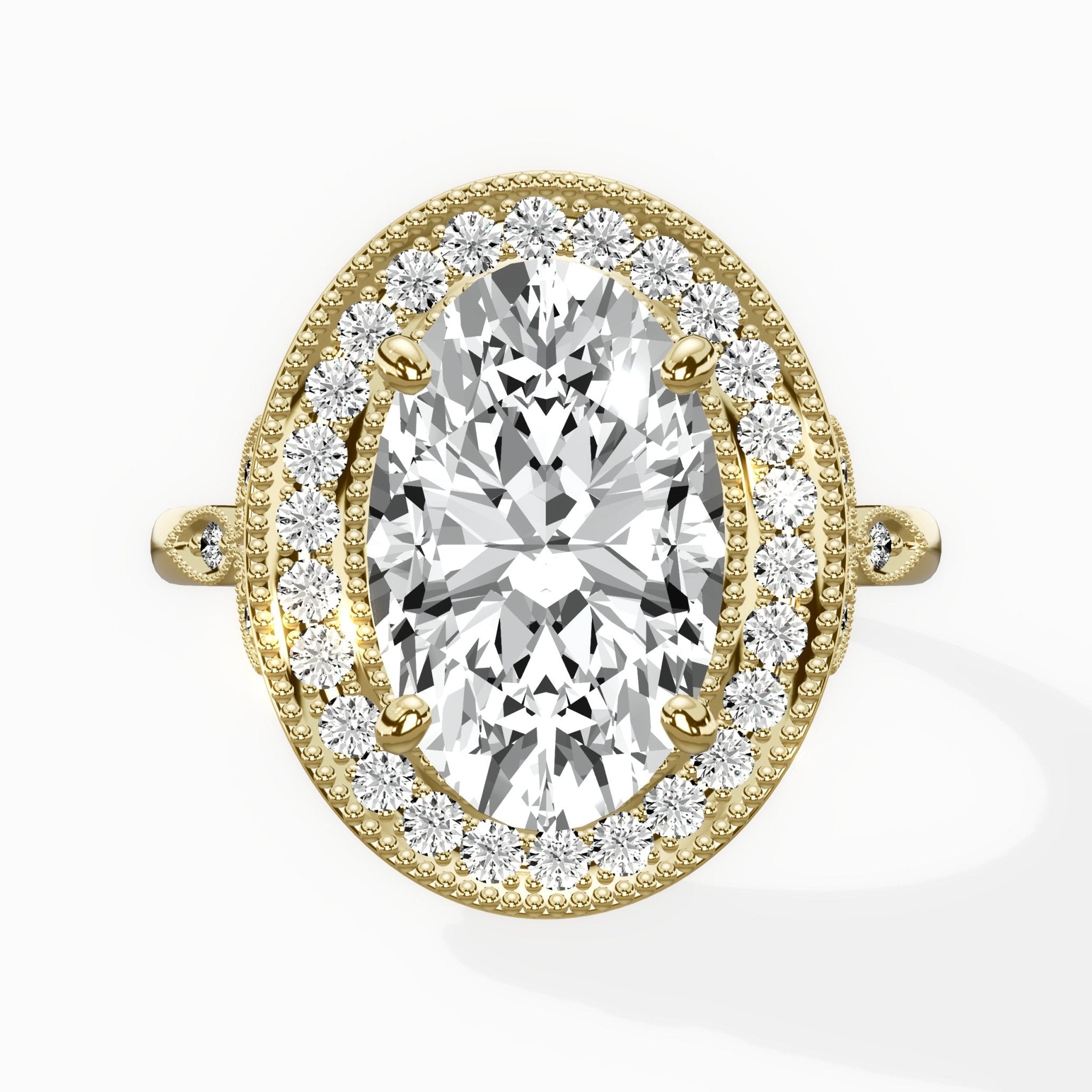 Floral Vintage Style Engagement Ring - The Better Diamonds